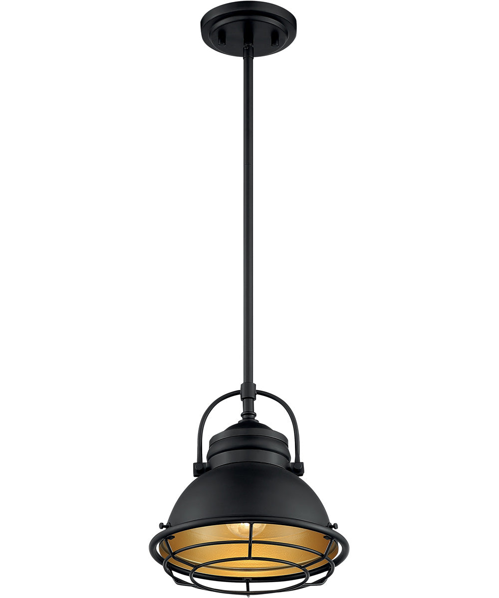 10W Upton 1-Light Pendant Light Fixture in Dark Bronze & Gold - Perfect for Kitchen Island, Dining Room, or Entryway Lighting