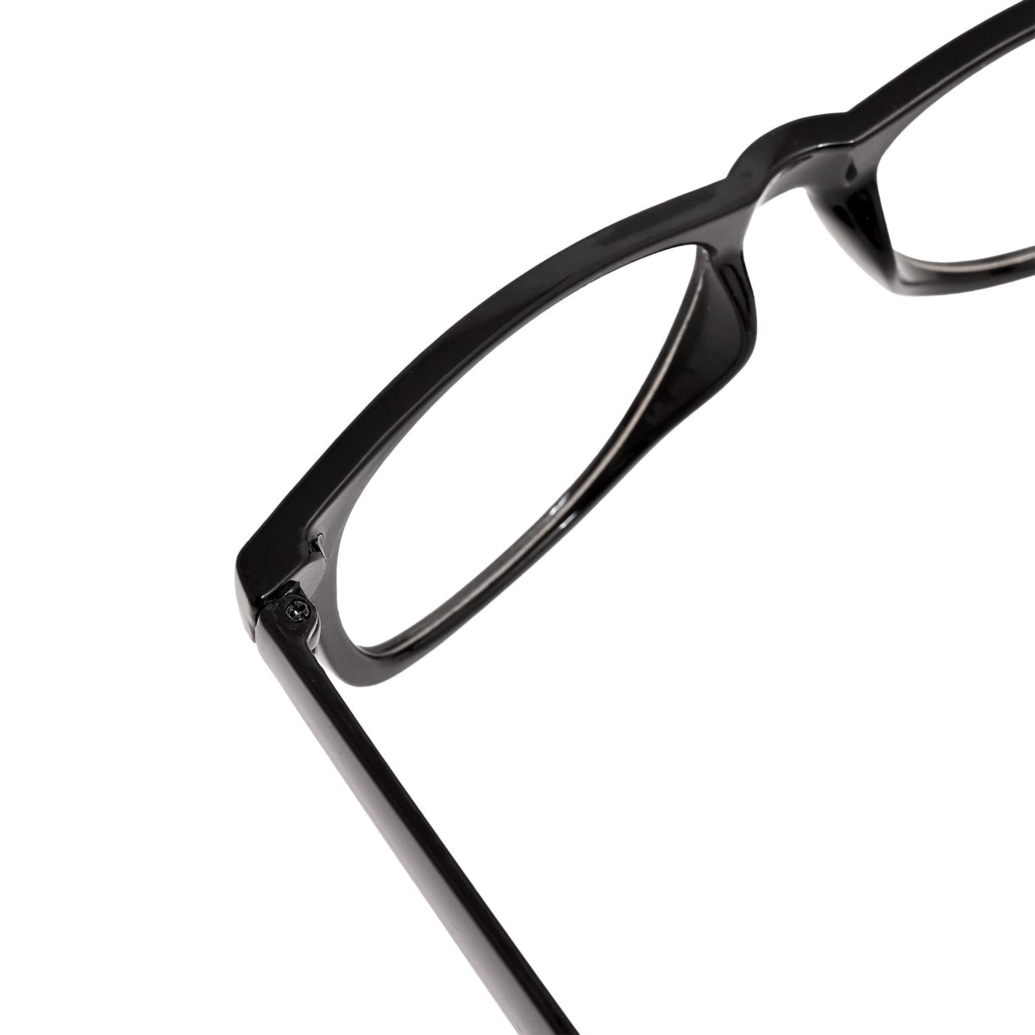 Jomnvo 2 Paris Black Frame Retro Nerd Glasses with Clear Lens - Vintage Style Eyewear for Costume Parties, Cosplay & Themed Events