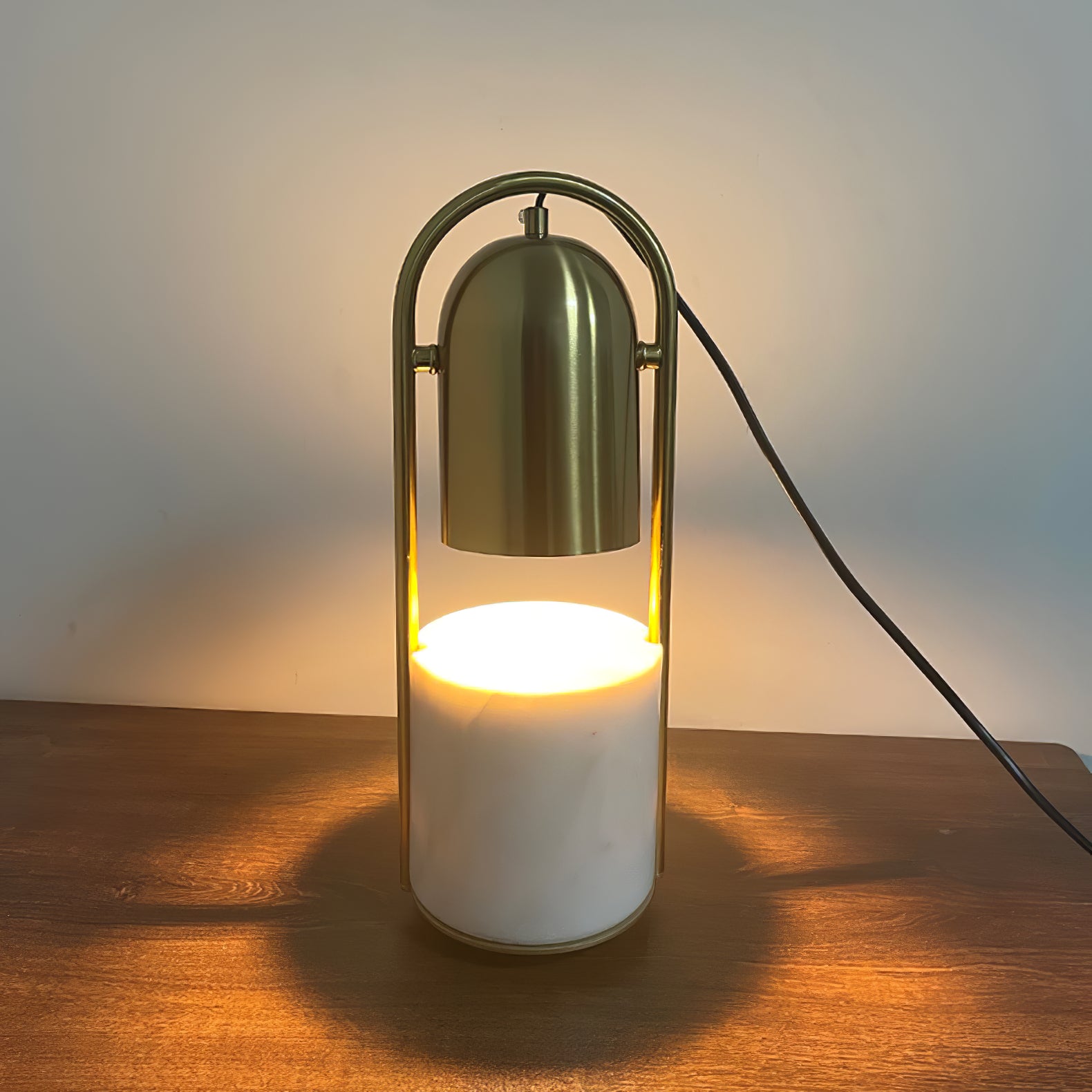 Modern Canister Table Lamp - Adjustable LED Desk Light for Home Office, Bedroom & Living Room - Stylish Nightstand Lamp with Dimmable Warm White Light for Reading & Relaxing