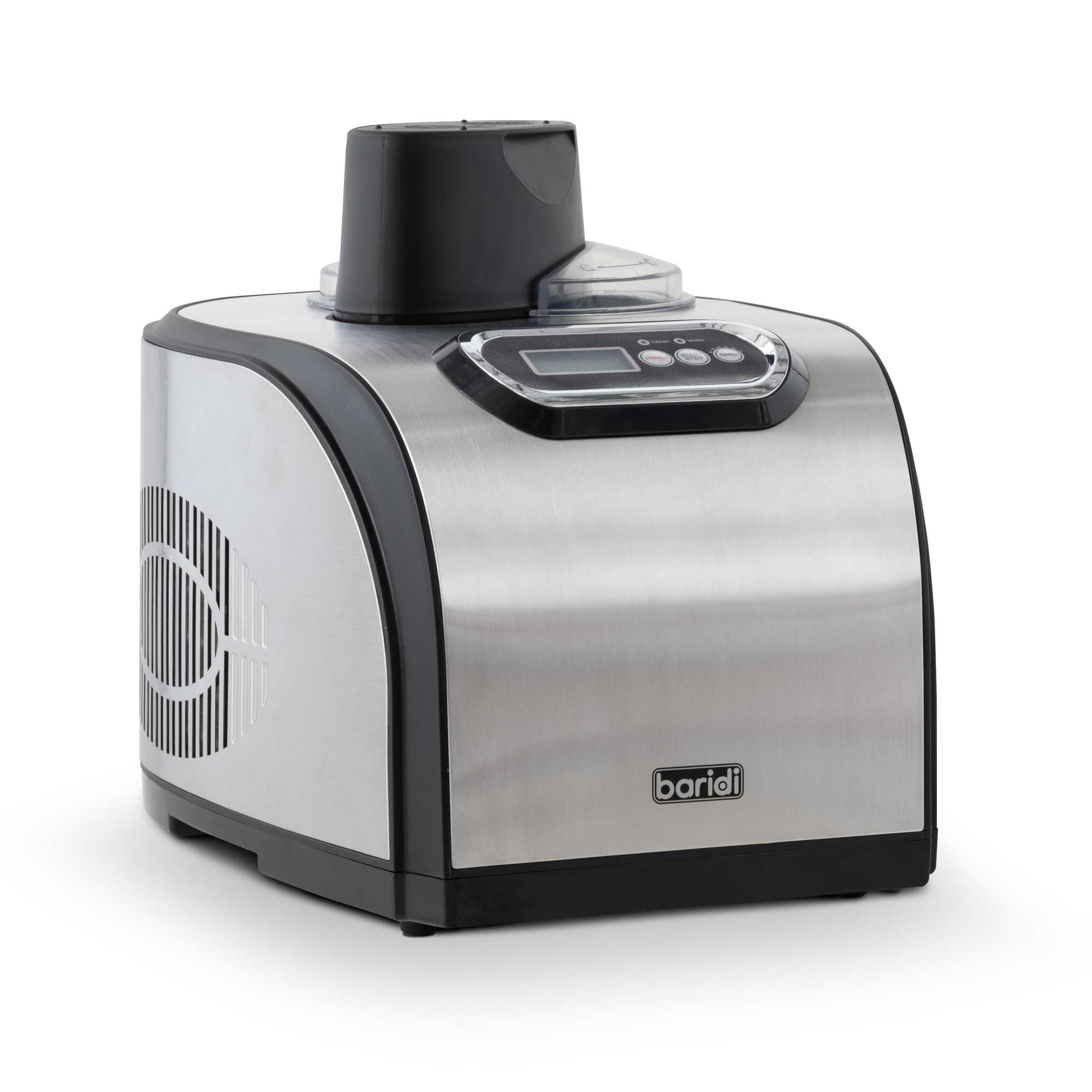 Baridi 1.5L Commercial Ice Cream Maker Machine - Fast Freeze Compressor for Gelato, Sorbet & Frozen Yogurt - Perfect for Restaurants, Cafes & Home Dessert Making