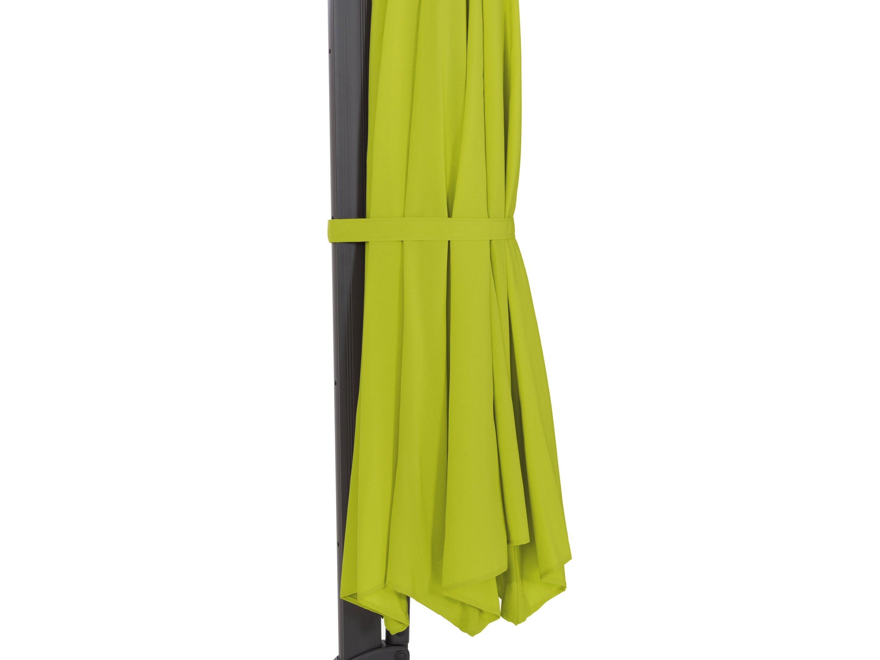 11.5ft Deluxe Offset Patio Umbrella - Lime Green Outdoor Canopy for Poolside, Garden & Backyard Relaxation