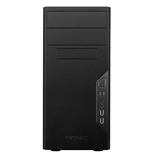 Antec VSK-3000B-U3 Micro-ATX PC Case - Black | Compact Gaming & Office Computer Tower | Perfect for Home & Small Workspace Setups