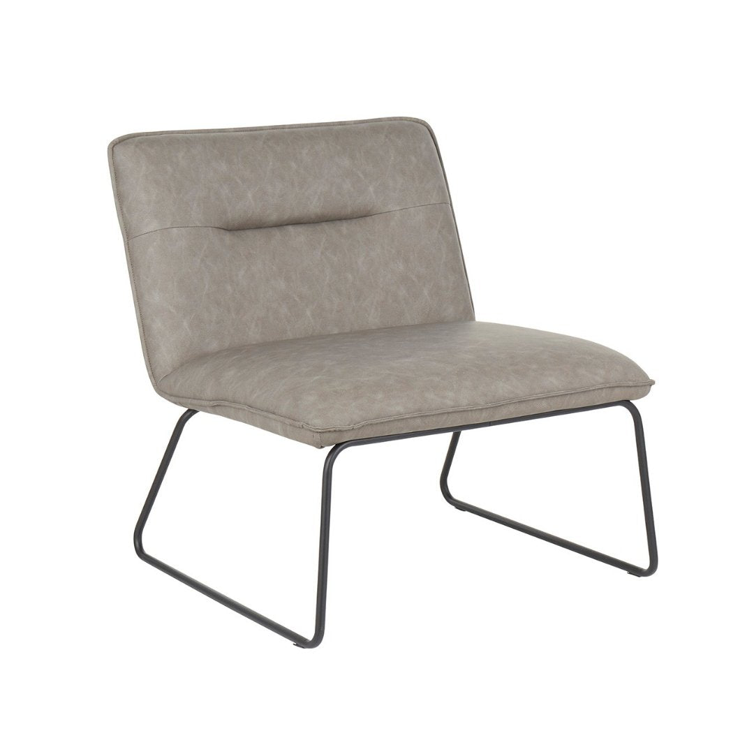 Casper Accent Chair - Modern Upholstered Lounge Chair for Living Room, Bedroom & Office - Comfortable Single Seater with Sturdy Wooden Legs - Perfect for Relaxing, Reading & Small Spaces