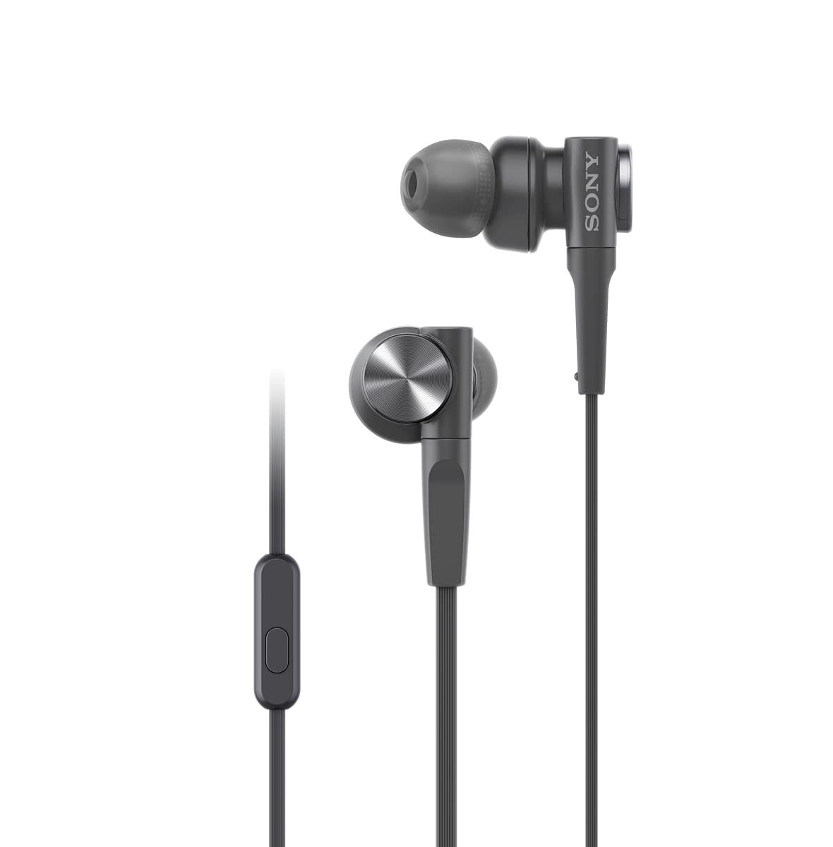 Sony MDRXB55AP Extra Bass Wired Earbuds with Built-in Mic - Noise Isolating In-Ear Headphones for Phone Calls, Music & Gaming - Perfect for Commuting, Workouts & Travel (Black)
