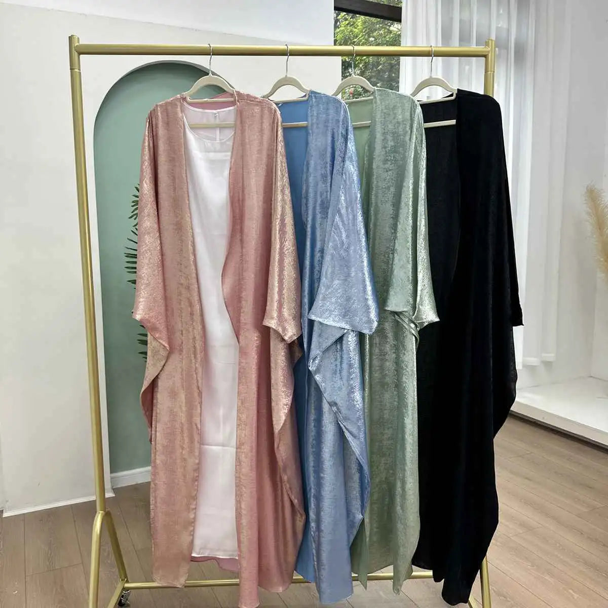 Elegant Muslim Women's Open Abaya Dress - Modest Long Cardigan for Prayer & Daily Wear - Perfect for Hijab Outfits & Special Occasions