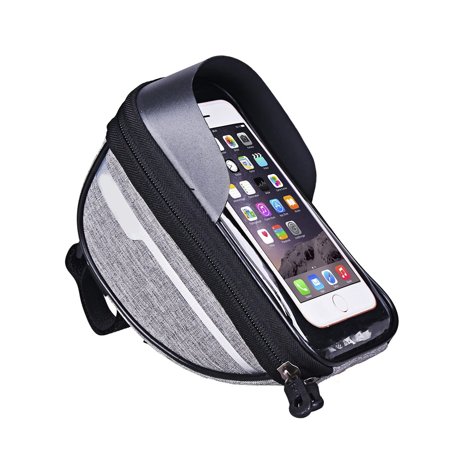 Upgraded Gray Bicycle Handlebar Phone Mount Holder - Compatible with 6.5in Smartphones, Perfect for Cycling, Commuting & Outdoor Adventures - Also Works as Desk Stand