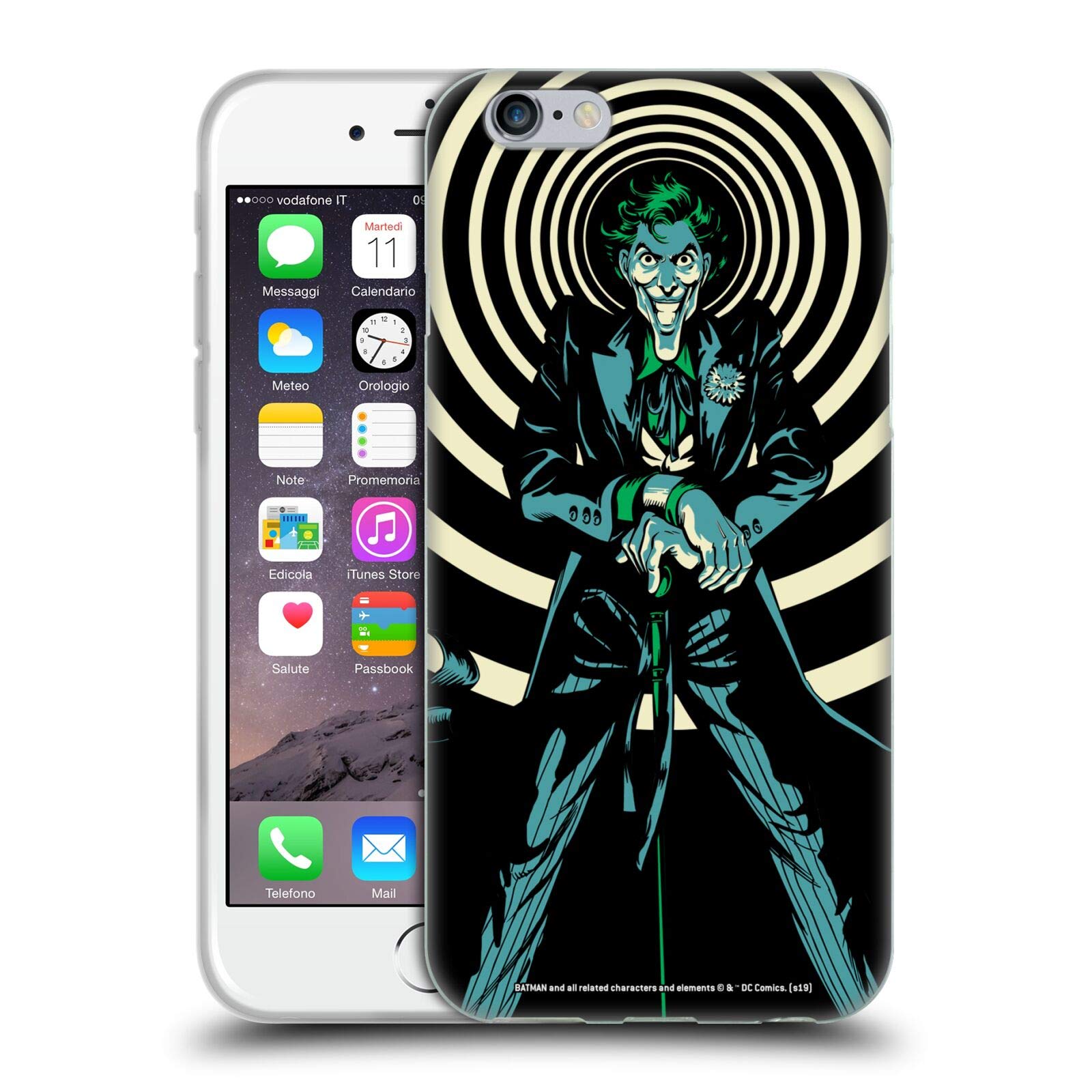 Officially Licensed The Joker DC Comics Grin Character Art Soft Gel Case for Apple iPhone 6/6s - Durable Protective Phone Cover for Batman Fans & Comic Lovers - Perfect for Cosplay, Collectors & Everyday Use