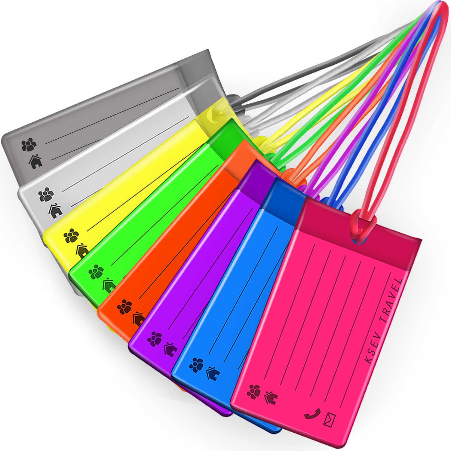 Durable Luggage Tags for Travel - Waterproof ID Labels & Name Card Holders for Suitcases, Bags & Backpacks | Perfect for Airports, Business Trips & Vacation Packing