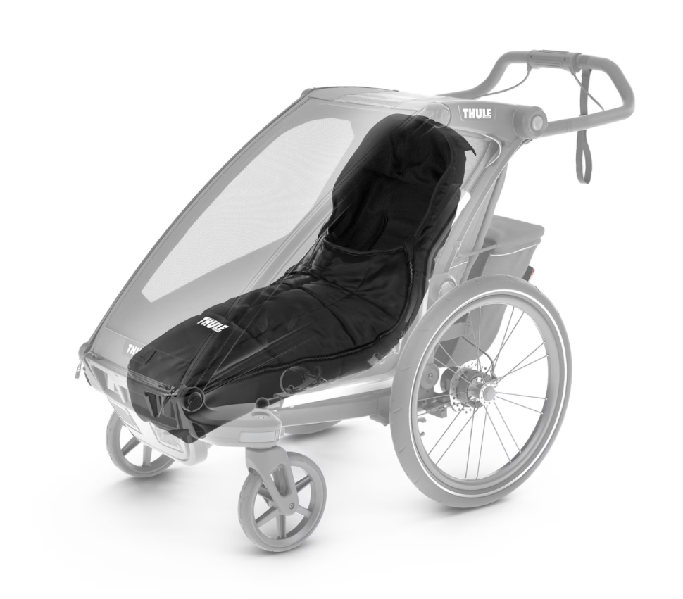 Thule Footmuff Sport Black - Winter Stroller Foot Cover for Babies & Toddlers - Warm & Waterproof - Perfect for Cold Weather Walks & Outdoor Adventures
