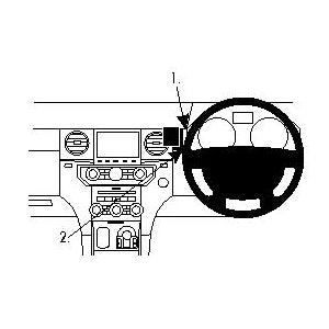 ClicOn No Holes Center Dash Mount for Land Rover Discovery 4 (2010-2016) - Secure Phone Holder for Off-Road & Adventure Driving