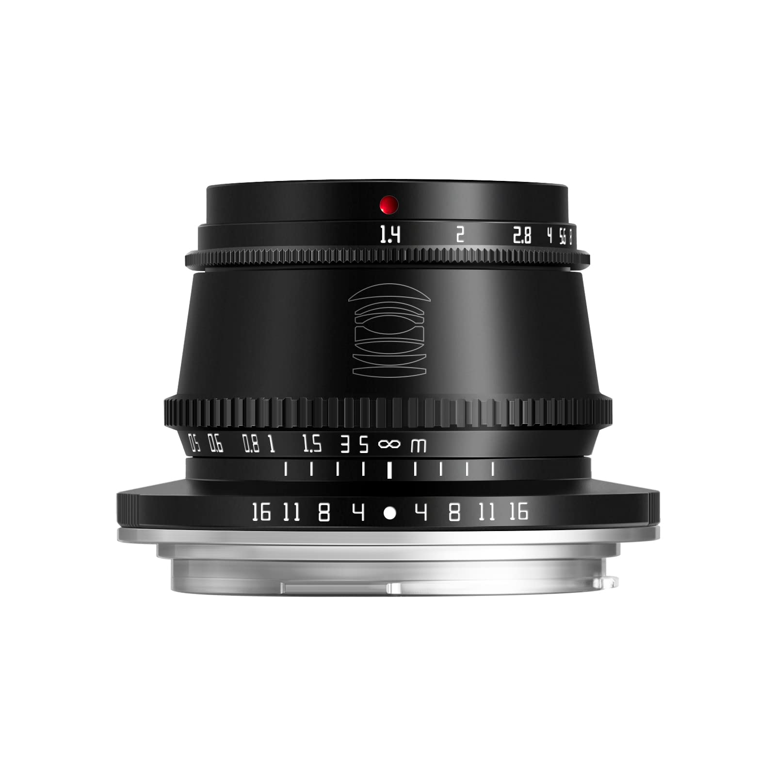 TTArtisan 35mm F1.4 APS-C Manual Focus Lens for Canon RF Mount - Silver | Wide Aperture Prime Lens for Portrait, Street & Low Light Photography