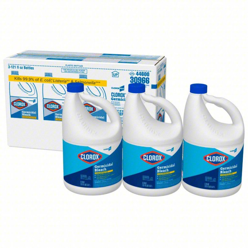 Clorox Germicidal Bleach 121oz (3-Pack) | Disinfectant Cleaner for Laundry, Household & Commercial Use | Kills 99.9% of Germs & Viruses