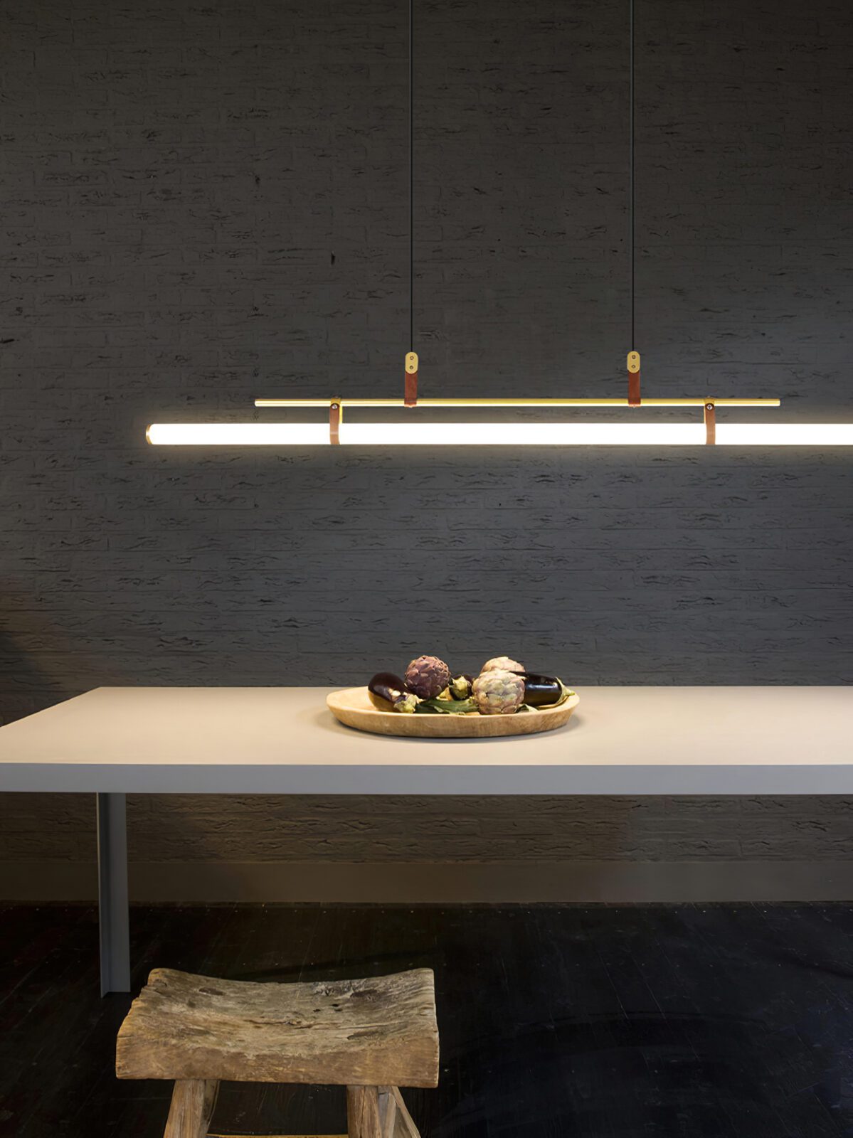 Modern Eden Linear Pendant Light - Sleek Minimalist Hanging Fixture for Kitchen Island, Dining Room & Bedroom Lighting - Adjustable LED Chandelier for Contemporary Home Decor
