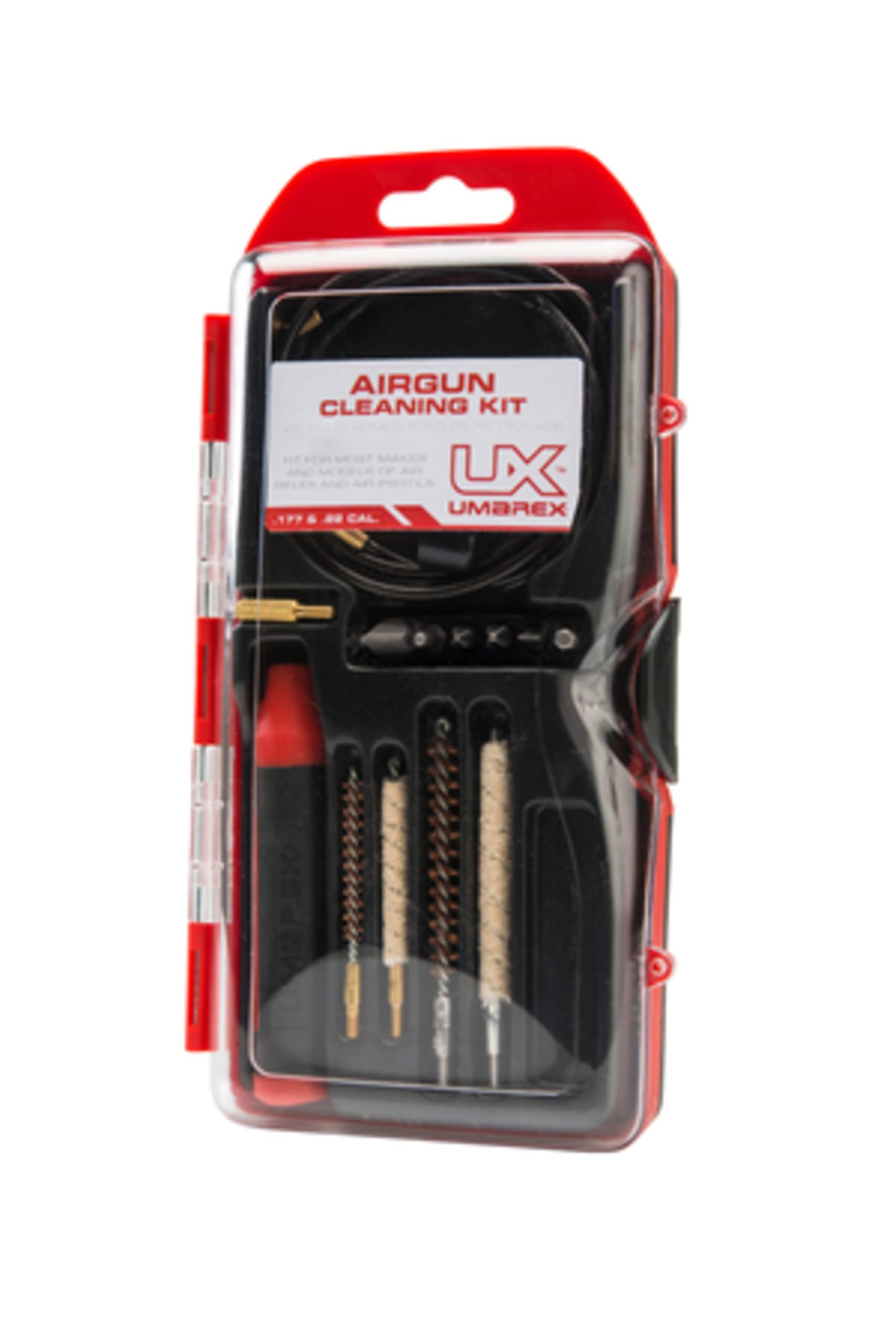 Umarex .177 & .22 Caliber Air Rifle Cleaning Kit - Complete Maintenance Set with Rod, Brushes, Mops, Jags, Pads & Thread Adapter | Perfect for Pellet Gun Cleaning & Maintenance at Home or Range
