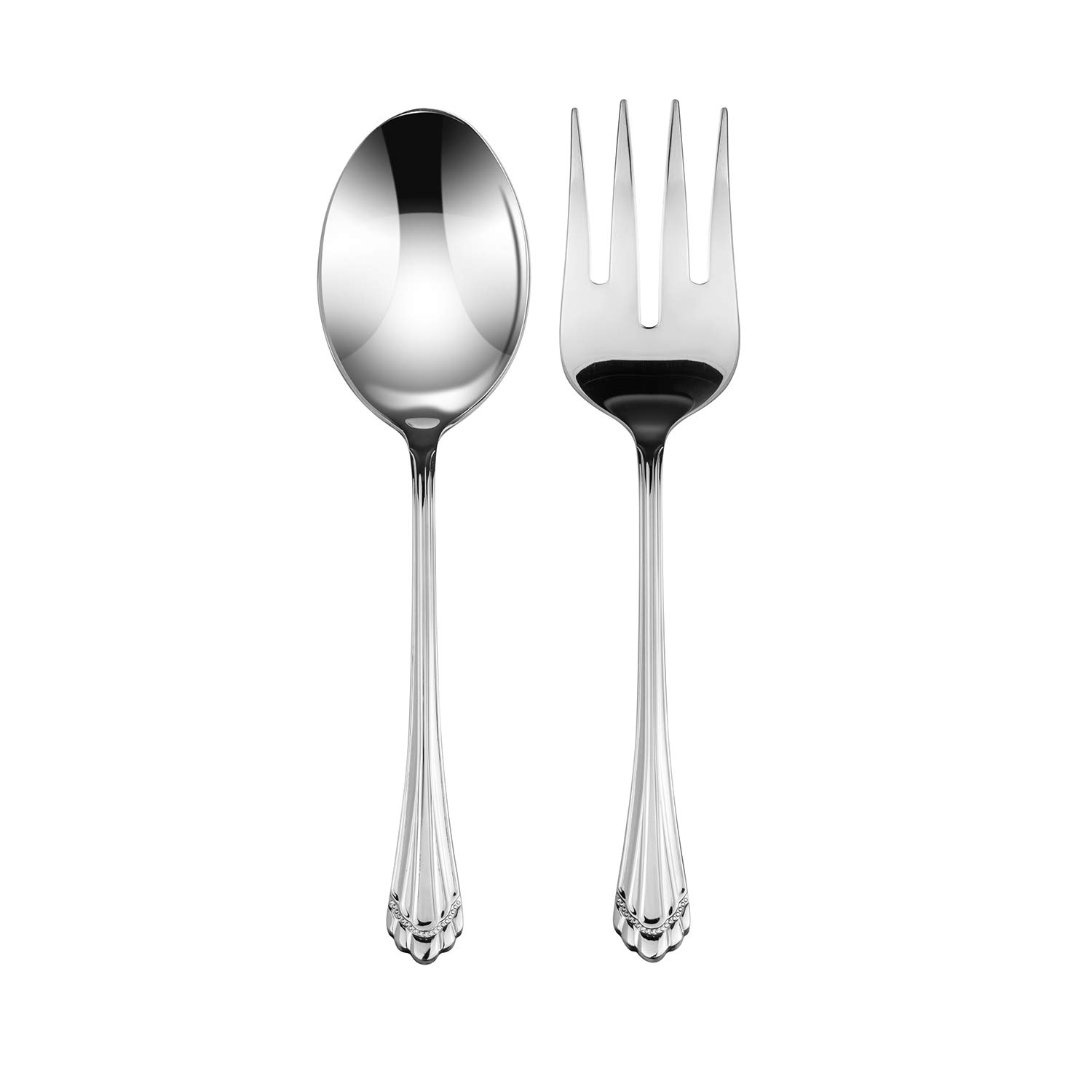 Venezia Collection 75-Piece Flatware Set for 12 - Premium 18/10 Surgical Stainless Steel Silverware with Wooden Storage Case - Elegant Dinner Party & Formal Dining Cutlery Set for Hostess Gifts & Luxury Entertaining