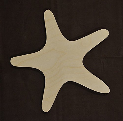 Handmade Wooden Starfish Wall Hanging - 20 Inch Coastal Beach Decor for Nursery, Bathroom, Living Room - Nautical Themed Home Décor Perfect for Beach House, Kids Room & Seaside Decorations