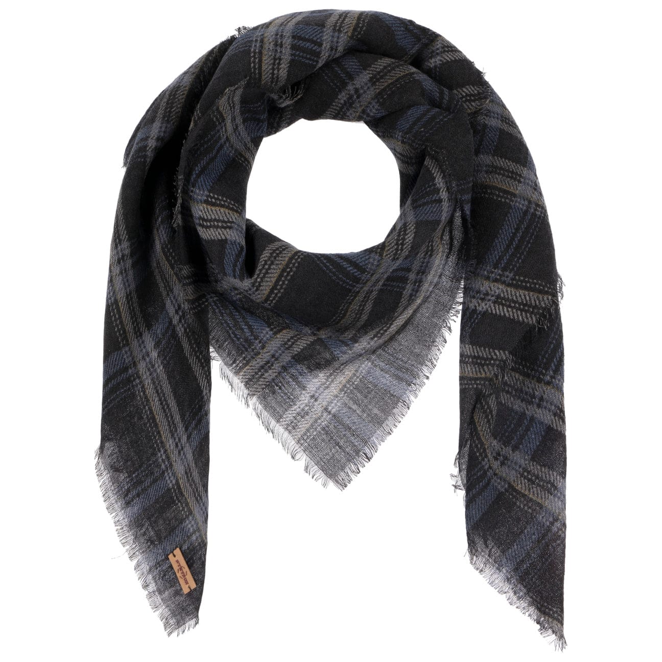 Stetson Shadow Plaid Scarf - Soft Wool Winter Wrap for Men & Women | Perfect for Cold Weather, Outdoor Activities & Fashion Accessories