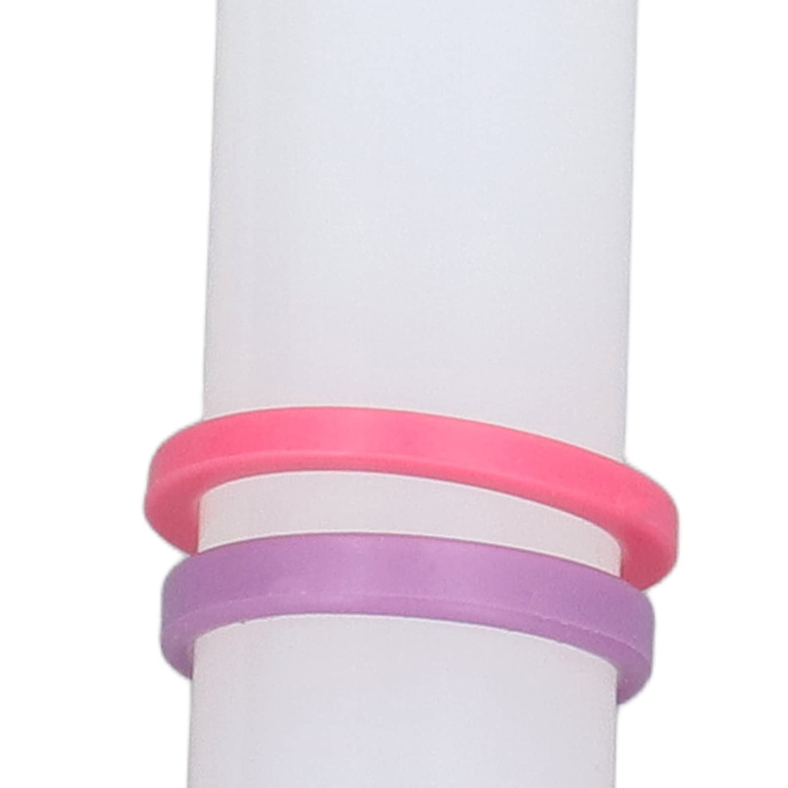 4-Piece Non-Stick Fondant Rolling Pin Set with Thickness Rings - Small Plastic Dough Roller for Baking, Cake Decorating, and Cookie Making - Perfect for Home Bakers and Professional Chefs