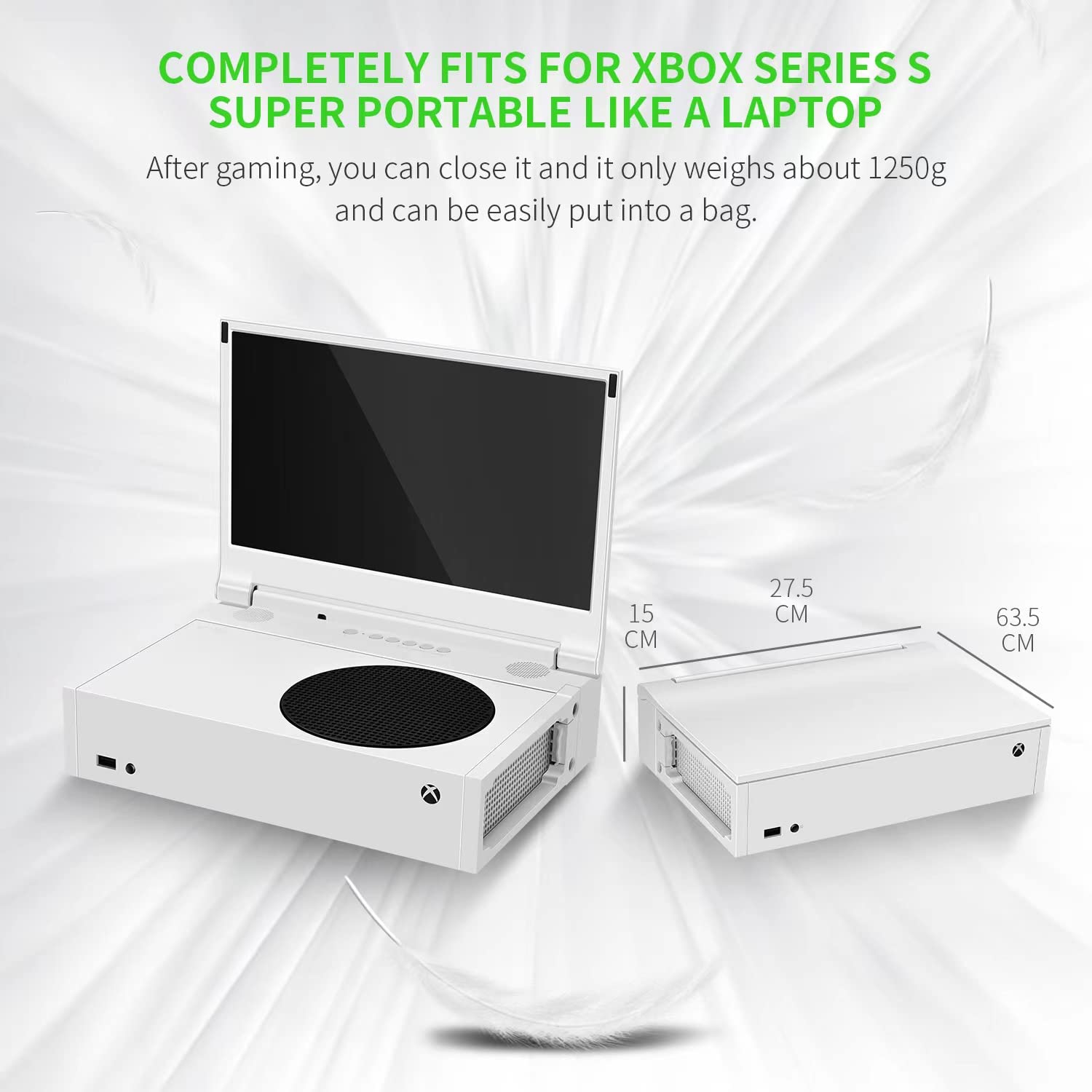 G-STORY 12.5'' 4K Portable Gaming Monitor for Xbox Series S | IPS Screen, HDR, FreeSync, Dual HDMI | Travel & Home Entertainment Display for Gamers