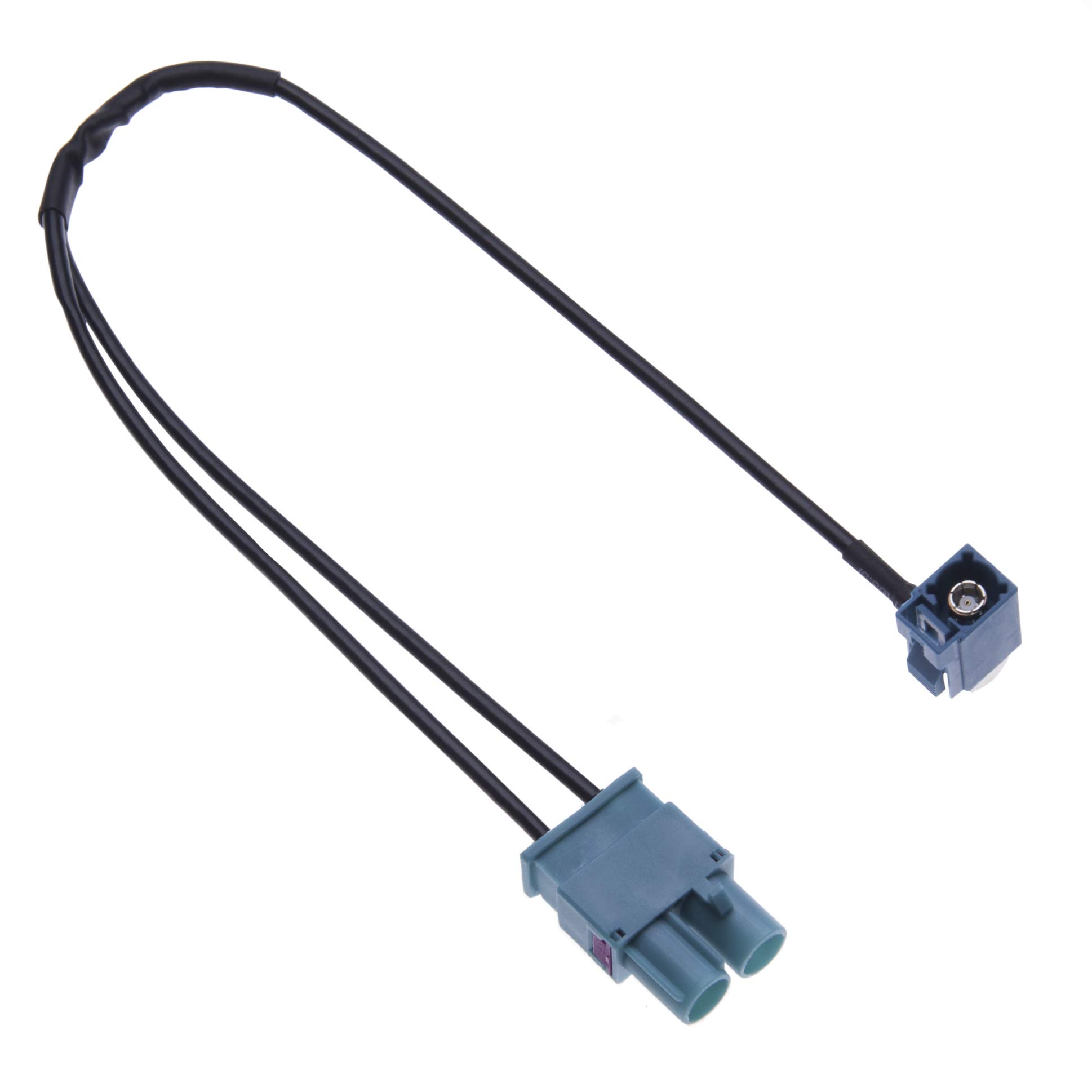 Keple Dual Fakra Car Radio Antenna Adapter - Double Fakra Plug Vehicle Aerial Connector for FM Stereo & GPS Navigation Systems | Compatible with Multiple Car Models | Perfect for Car Audio Upgrades & Signal Enhancement