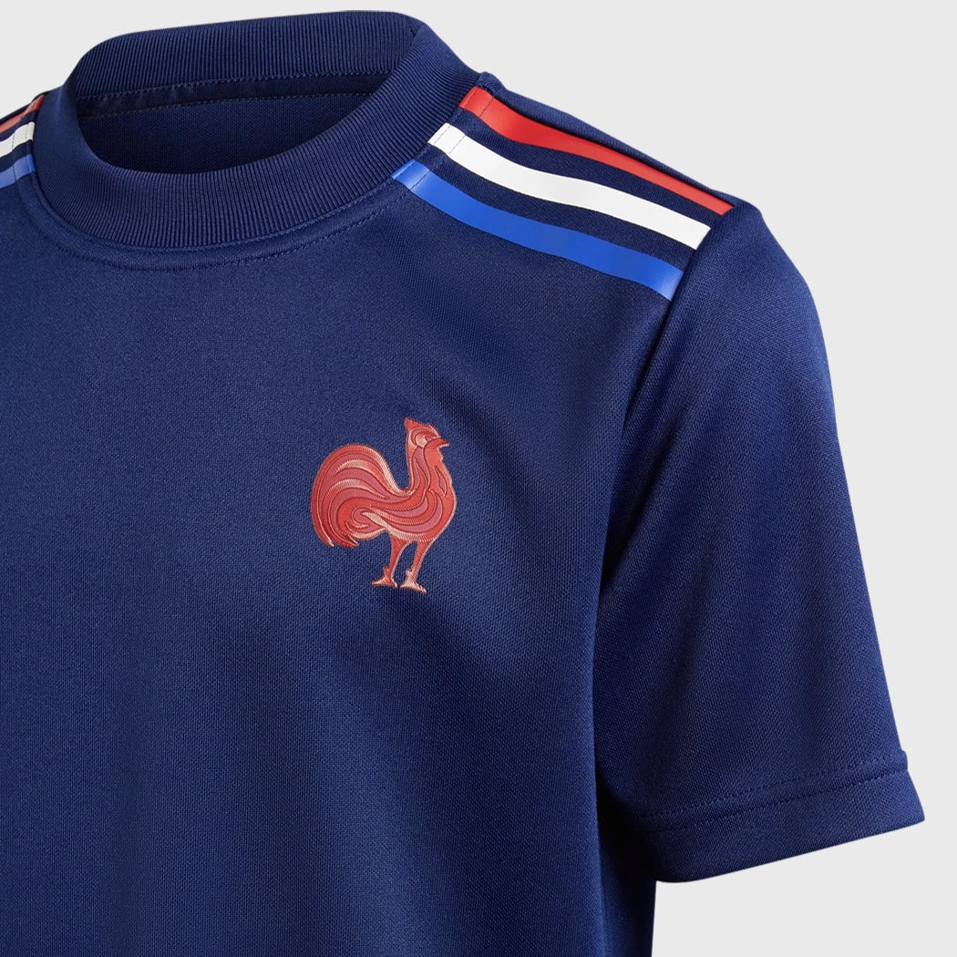 Adidas France Rugby Kids Supporters T-Shirt - Official Licensed Jersey for Young Fans - Perfect for Game Day & Sports Events