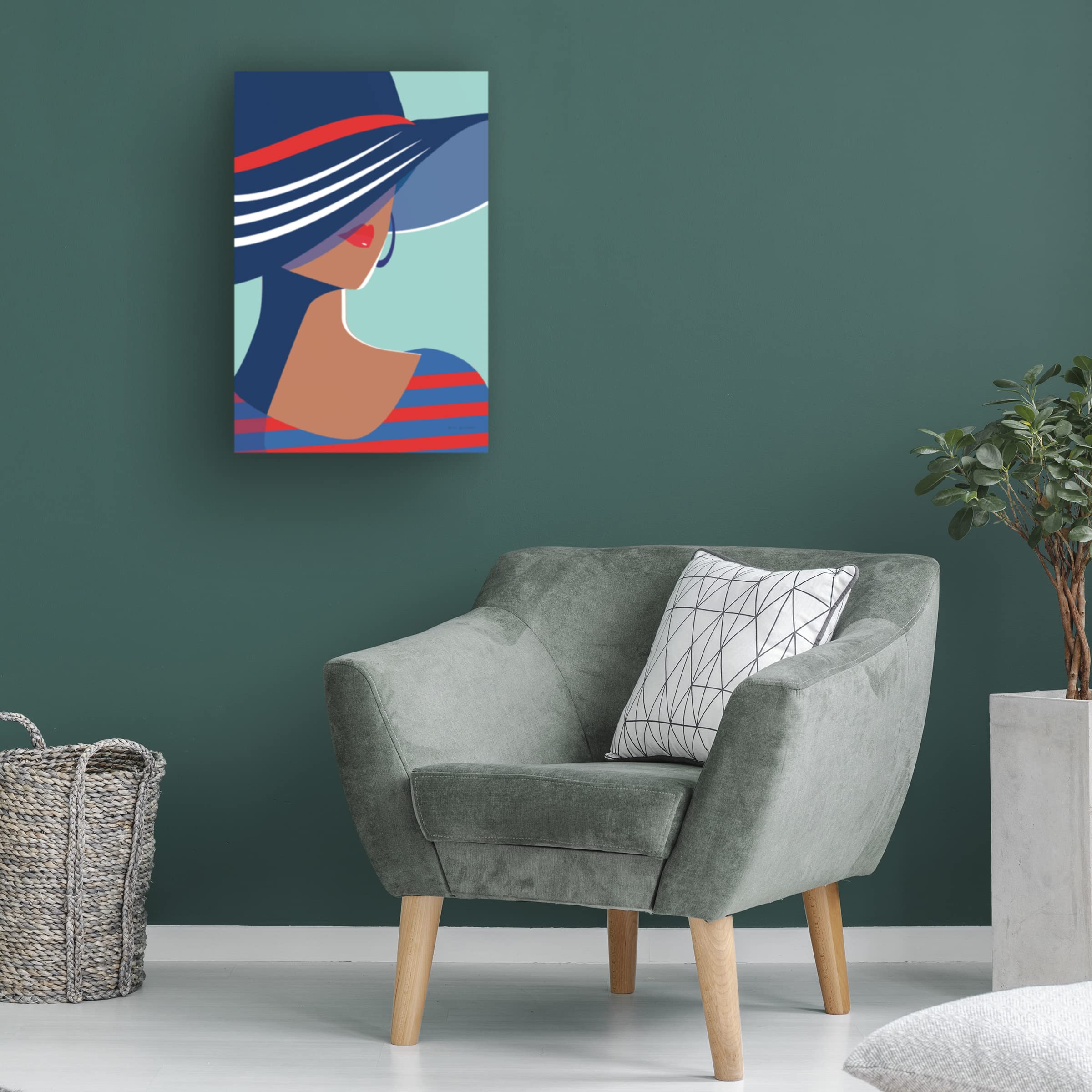 Omar Escalante 'Beach Chic I' 16x24 Canvas Wall Art Print - Coastal Decor for Living Room, Bedroom & Beach House
