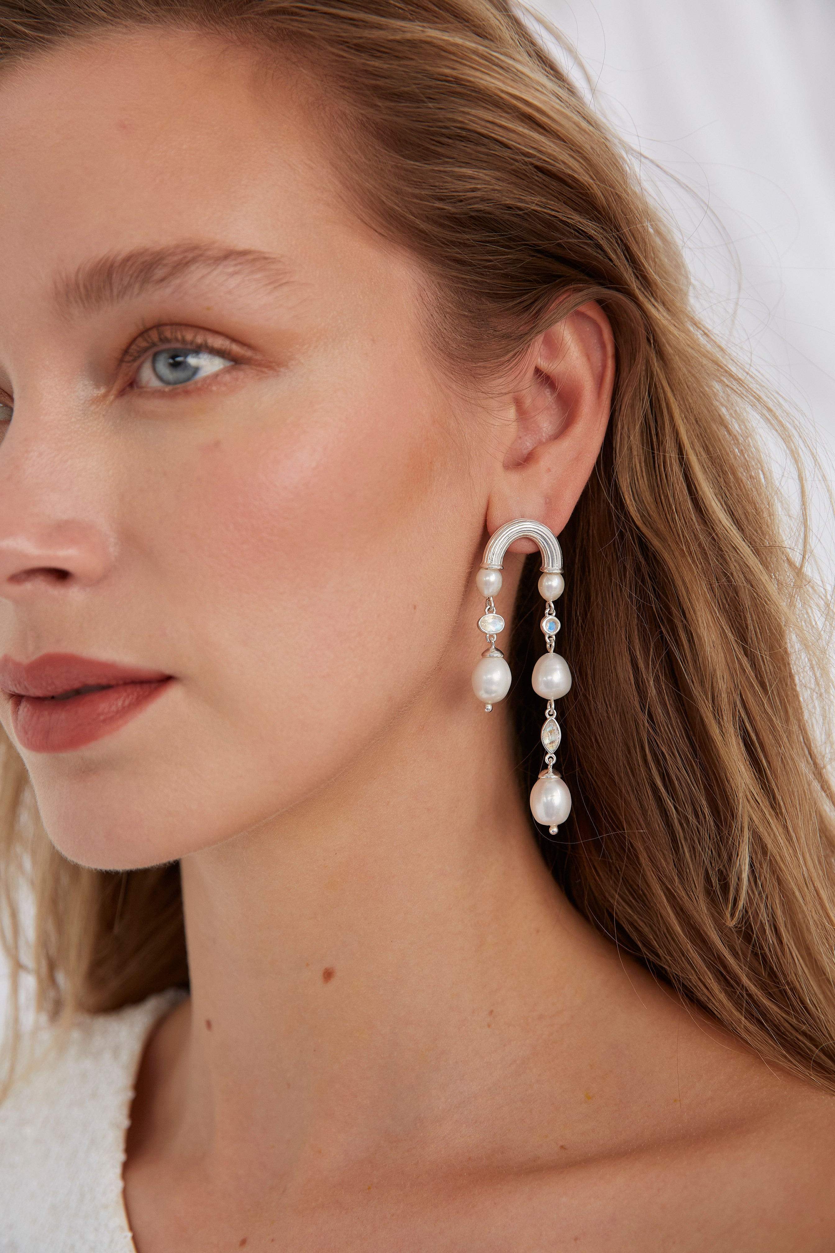 Florence Silver Earrings for Women - Elegant Sterling Silver Dangle Earrings - Perfect for Weddings, Parties & Everyday Wear