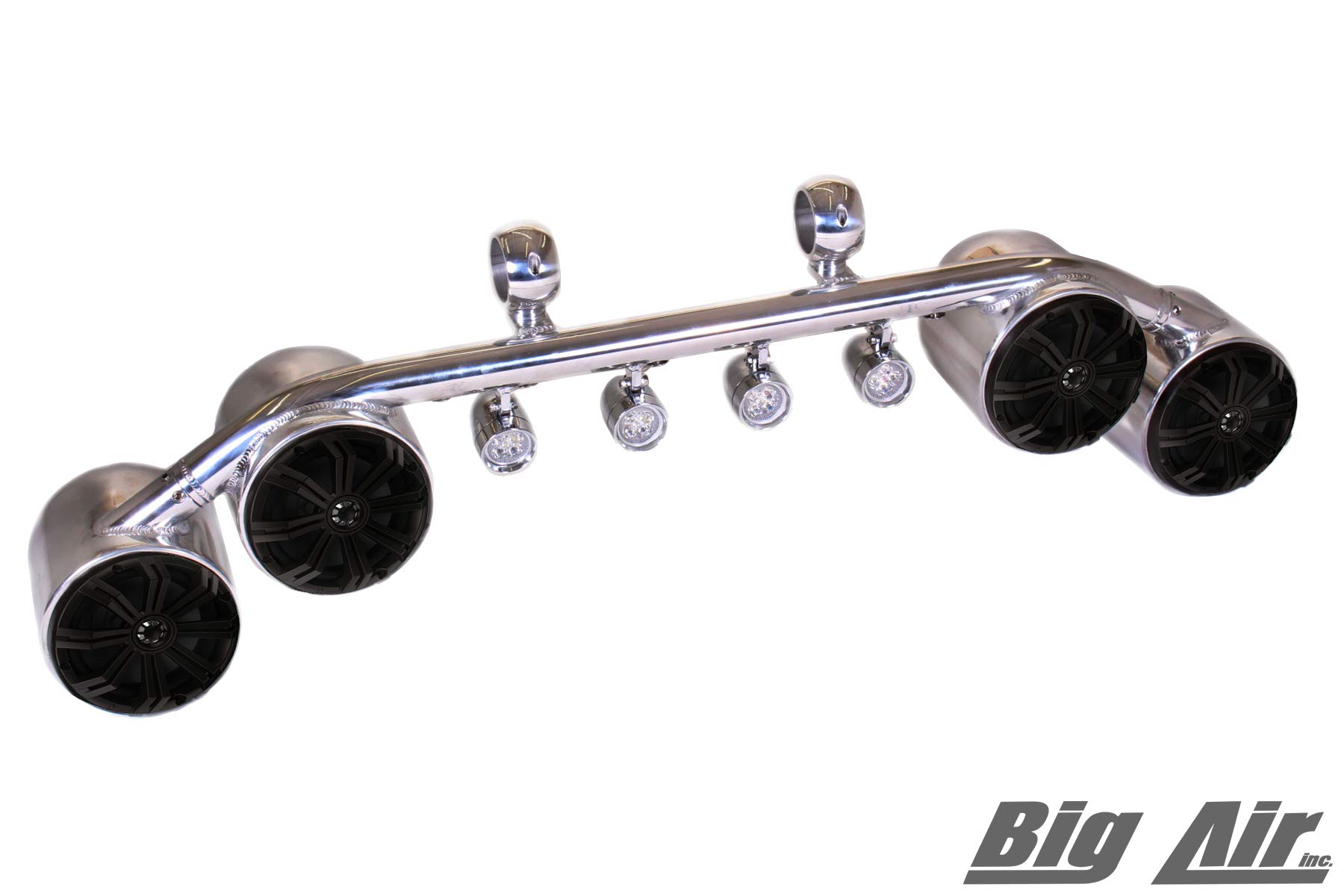 Big Air Kicker Speaker Light Bar Combo for Wakeboard Towers - Waterproof Bluetooth Audio System with LED Lighting for Boats, Marine & Watersports (Perfect for Wakeboarding, Tubing & Night Cruises)