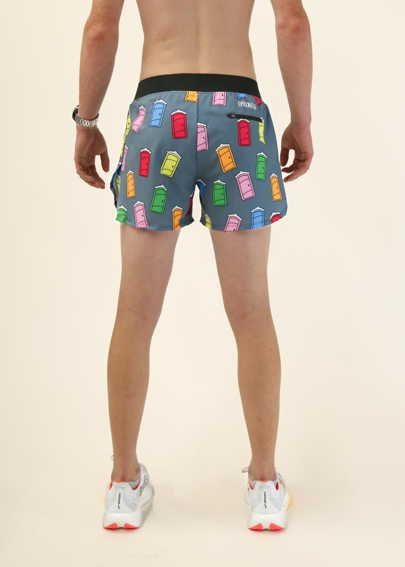 **Men's 4-Inch Split Running Shorts - Lightweight Quick-Dry Athletic Shorts for Gym, Workout & Outdoor Activities**