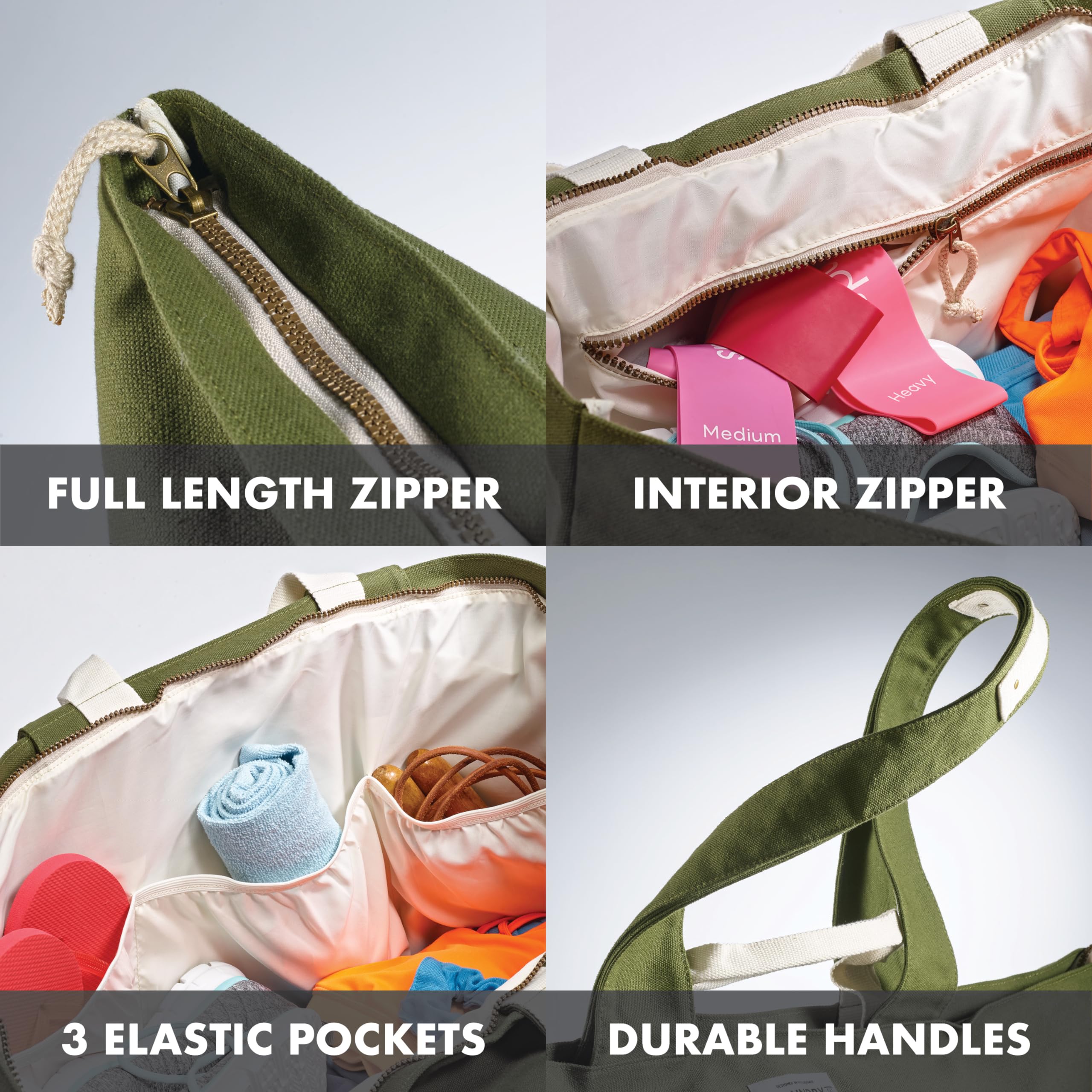 Fit & Fresh Extra Large Weekender Tote Bag for Women with Multiple Pockets - Perfect for Travel, Overnight Trips & Gym Use | Durable & Stylish Carryall for Work, Beach & Weekend Getaways