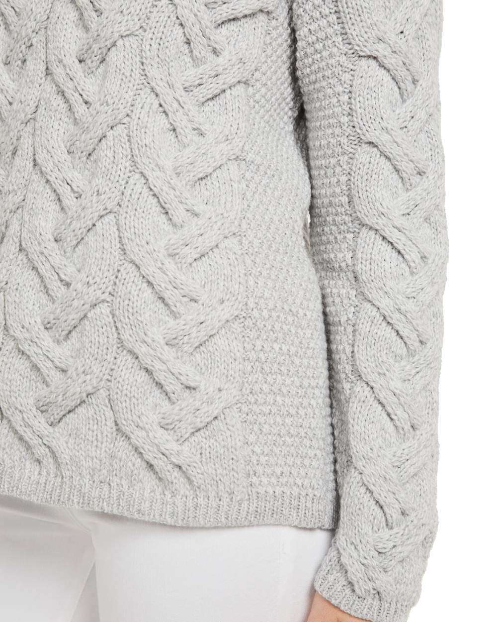 Aran Kinsale Women's Cable Knit Sweater - Cozy Winter Pullover for Casual Wear & Outdoor Activities