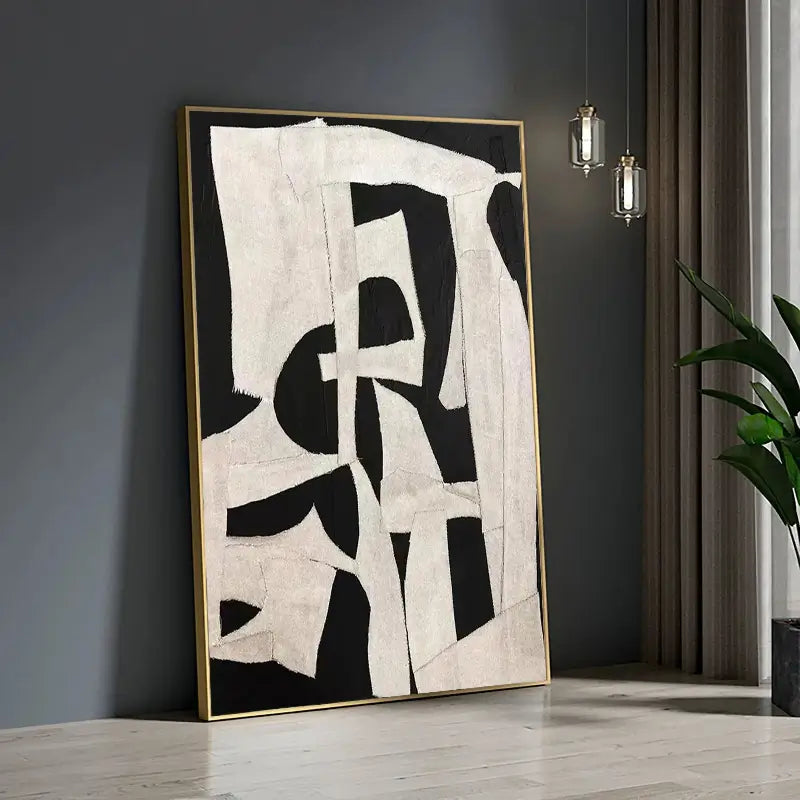 Abstract Tranquility Art Painting #WS008 - Modern Wall Decor for Living Room, Bedroom & Office - Serene Blue & White Canvas Artwork