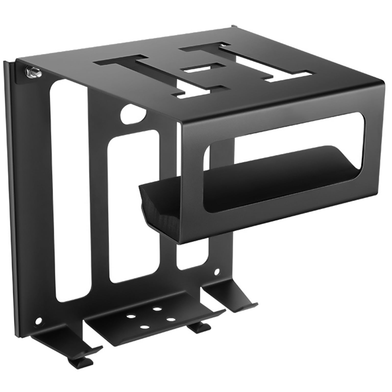 MLWSKERTY Horizontal Indoor Bike Rack - Wall Mounted Bicycle Storage with Shelf & Hooks - Space Saving Garage/Home Organization - Perfect for Apartments, Basements & Small Spaces