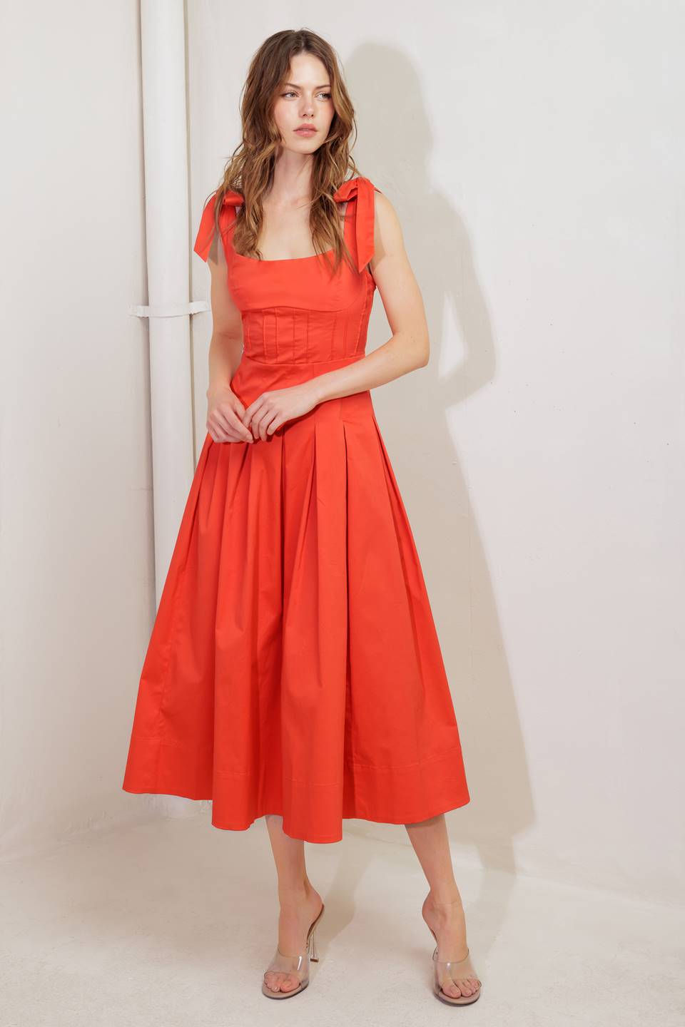 PALOMA MIDI DRESS in Red | Flowy Summer Dress for Women | Perfect for Beach Vacations, Date Nights & Outdoor Weddings