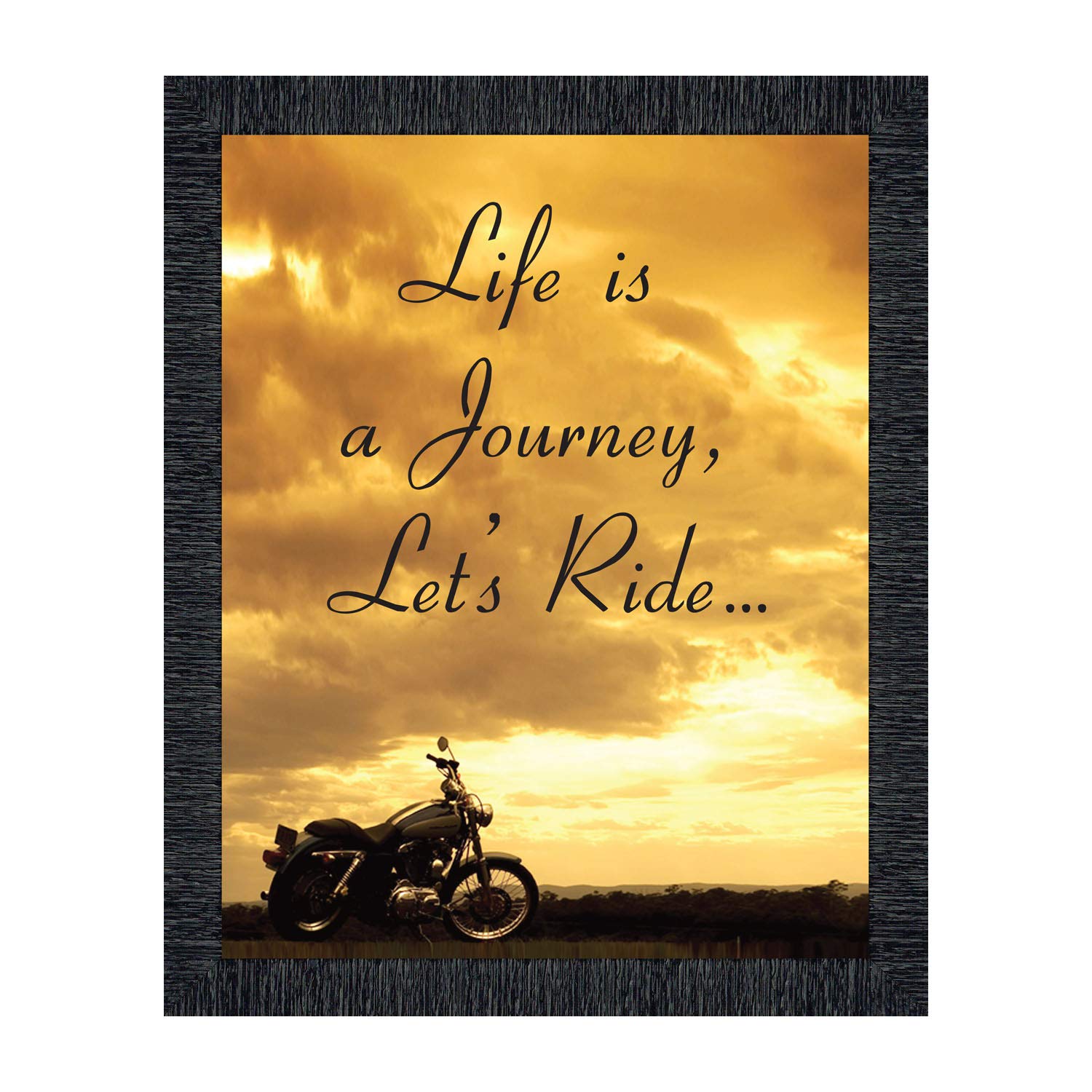 Harley Davidson Classic Picture Frame - Home Decor Gift for Men & Women - Perfect for Wedding, Christmas & Birthday Presents - Wall Art for Living Room, Office & Bedroom Decor (2116CH)