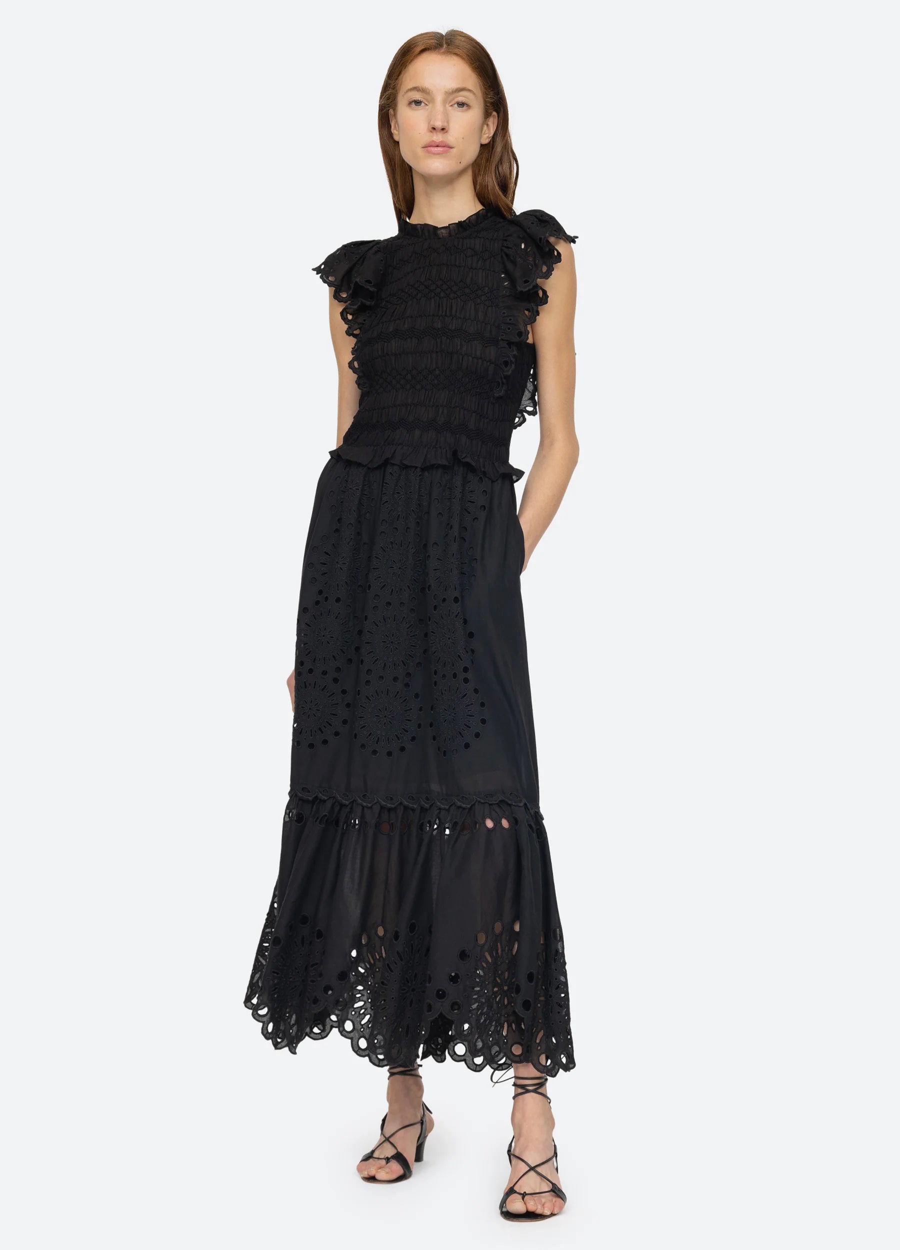 Addie Dress - Black Women's Elegant Midi Dress for Casual Wear, Office & Special Occasions