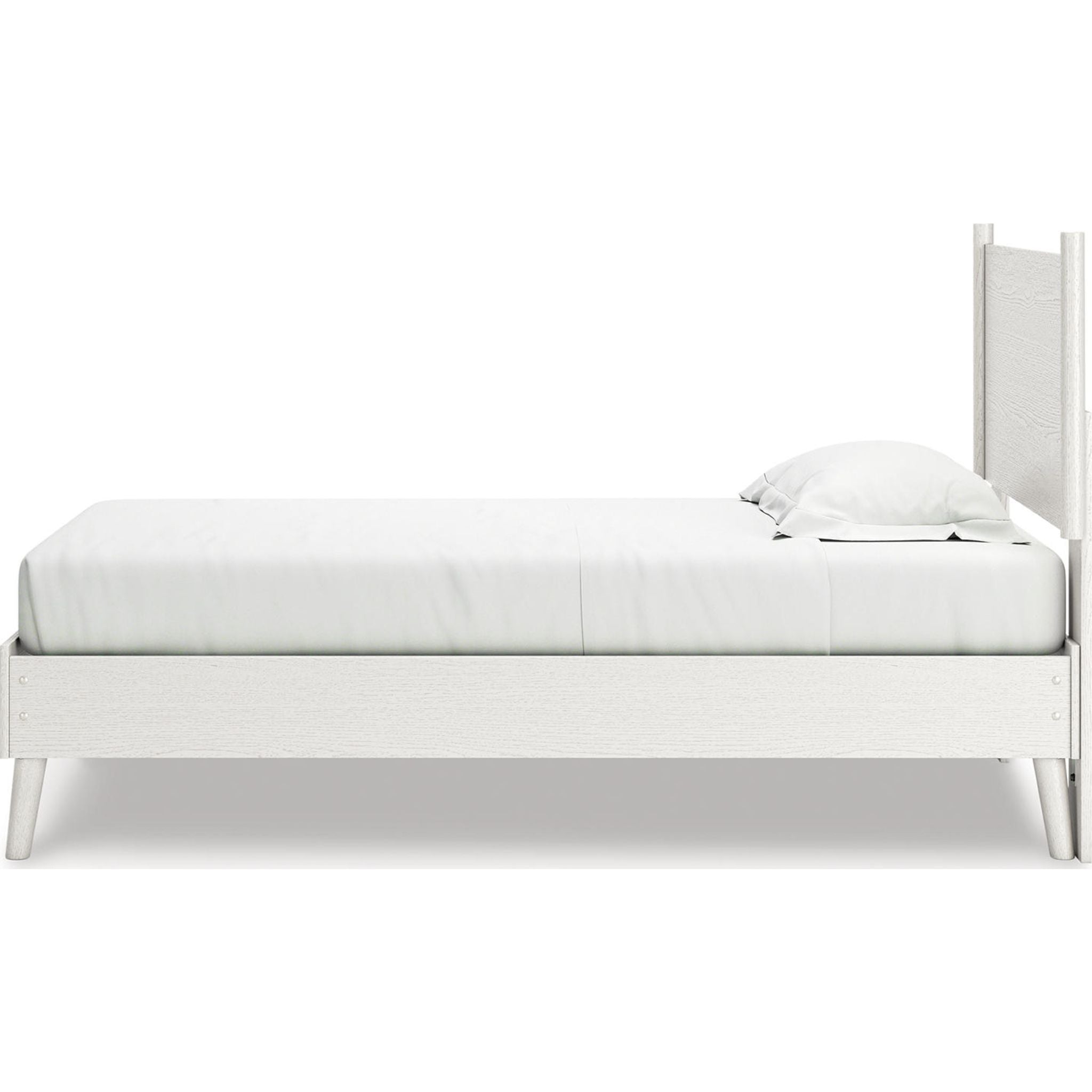 Aprilyn Twin Panel Bed Frame - White Wooden Platform Bed with Headboard & Footboard - Perfect for Kids, Teens & Guest Rooms