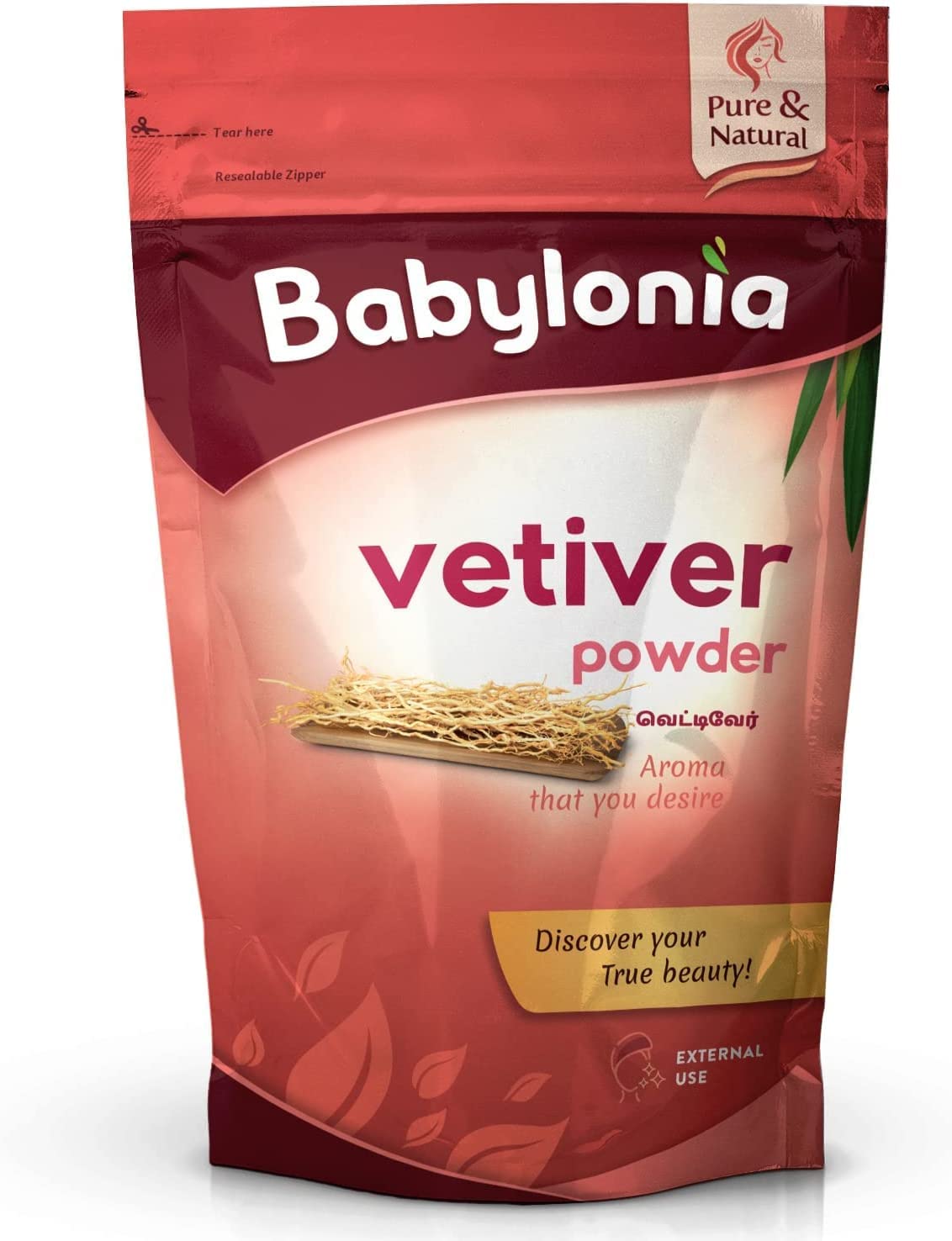 QURA Babylonia Vetiver | Pure Khus Root Powder, 80g | Natural Aromatherapy & Ayurvedic Remedy for Relaxation & Stress Relief