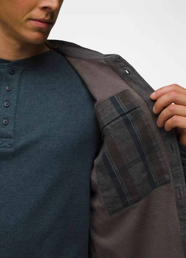 Premium Men's Copper Skies Lined Flannel Shirt - Soft & Warm Plaid Flannel for Fall & Winter - Perfect for Outdoor Camping, Hiking & Casual Wear