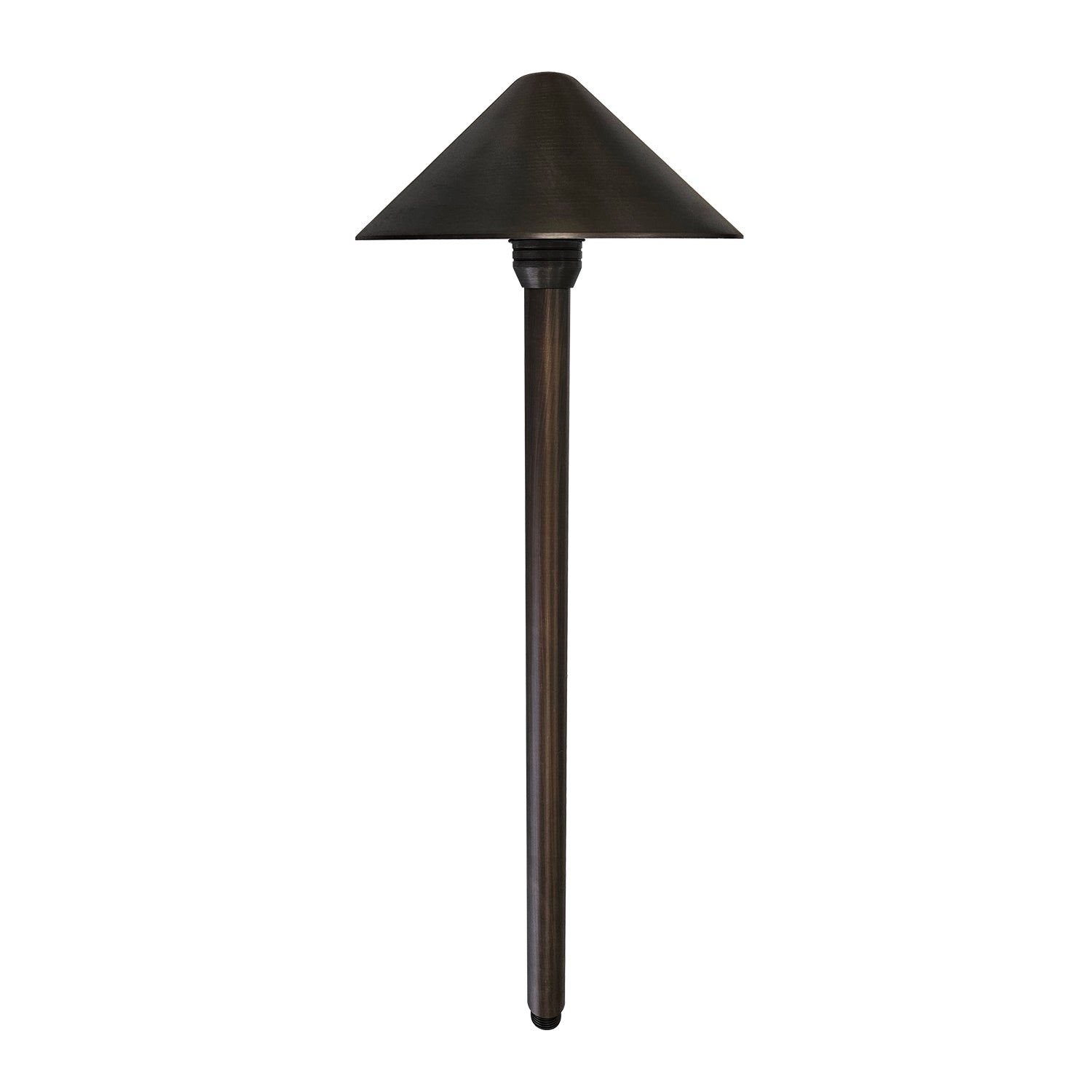 PL81B G4 Solid Brass Mushroom Hat Path Light - Low Voltage Landscape Lighting in Light Bronze Finish for Garden, Walkway, and Outdoor Decor