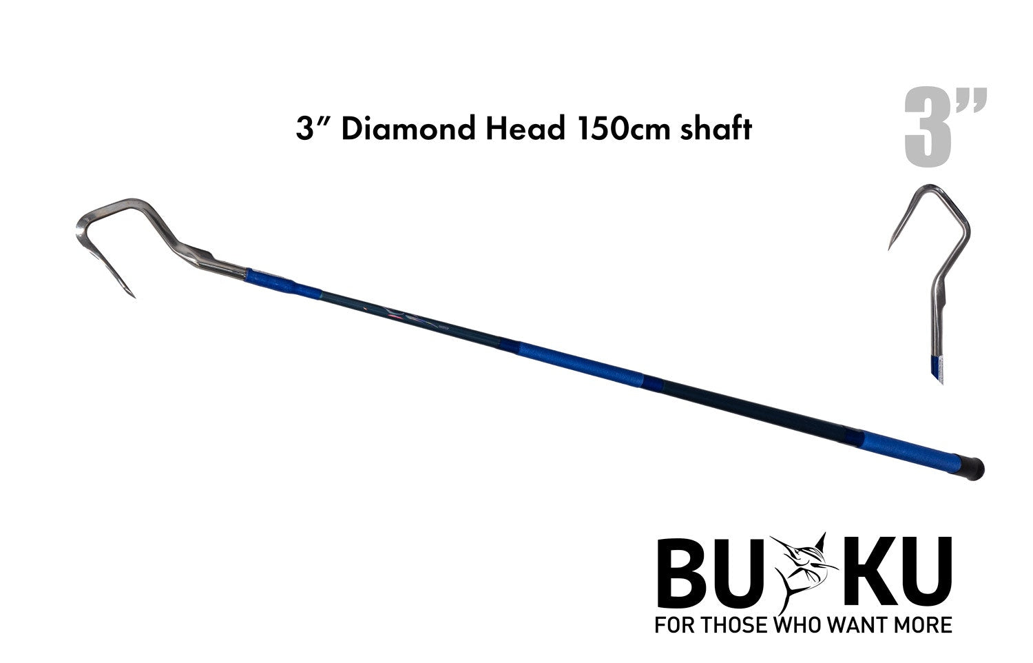 Premium Diamond Head Gaff for Fishing - Heavy Duty Saltwater Fishing Hook with Sharp Stainless Steel Point - Perfect for Deep Sea, Offshore, and Big Game Fishing