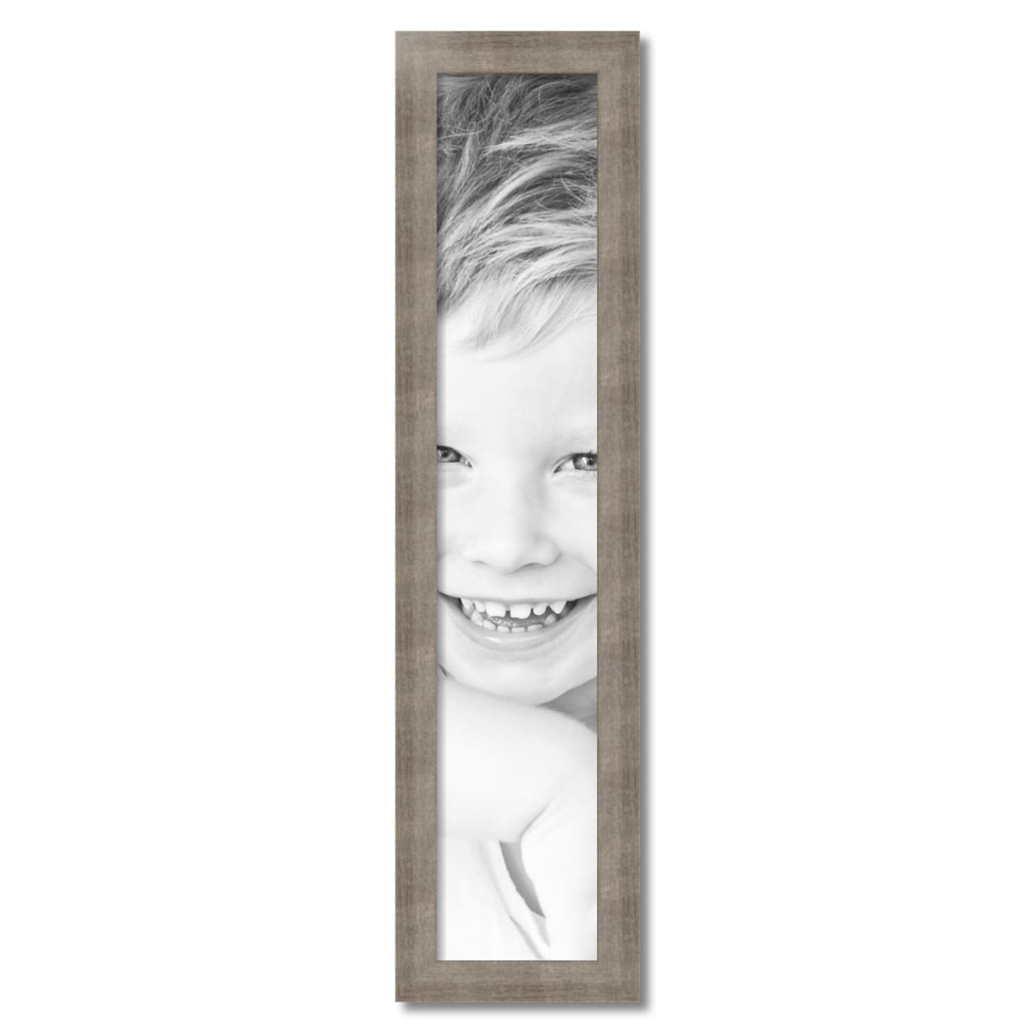 ArtToFrames 8x42 Inch Silver Picture Frame - 2 Inch MDF Poster Frame in Muted Warm Silver Finish - Perfect for Wall Art, Photos & Posters - Includes Economy Acrylic - Ideal for Living Room, Bedroom & Office Decor