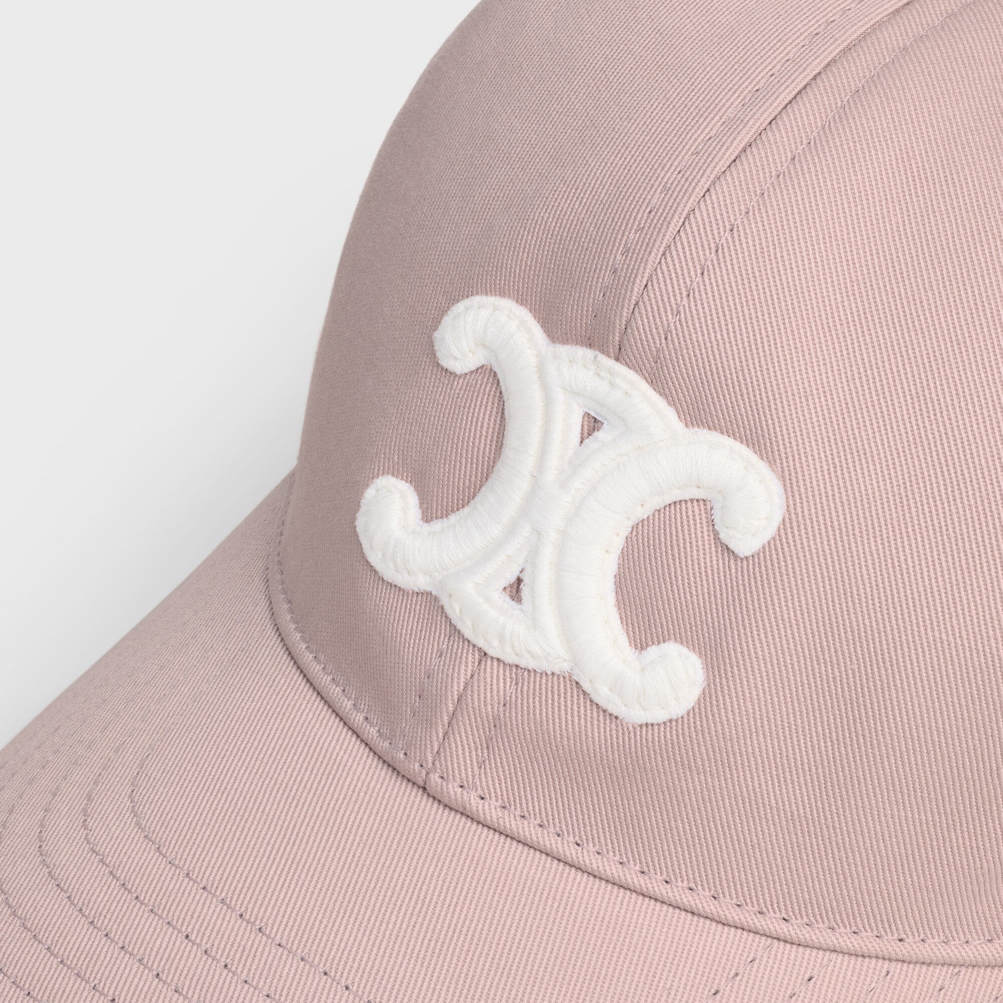 Celine Triomphe Washed Cotton Baseball Cap in Blush - Stylish & Comfortable Hat for Women, Fashion Accessory for Casual Outfits & Summer Days