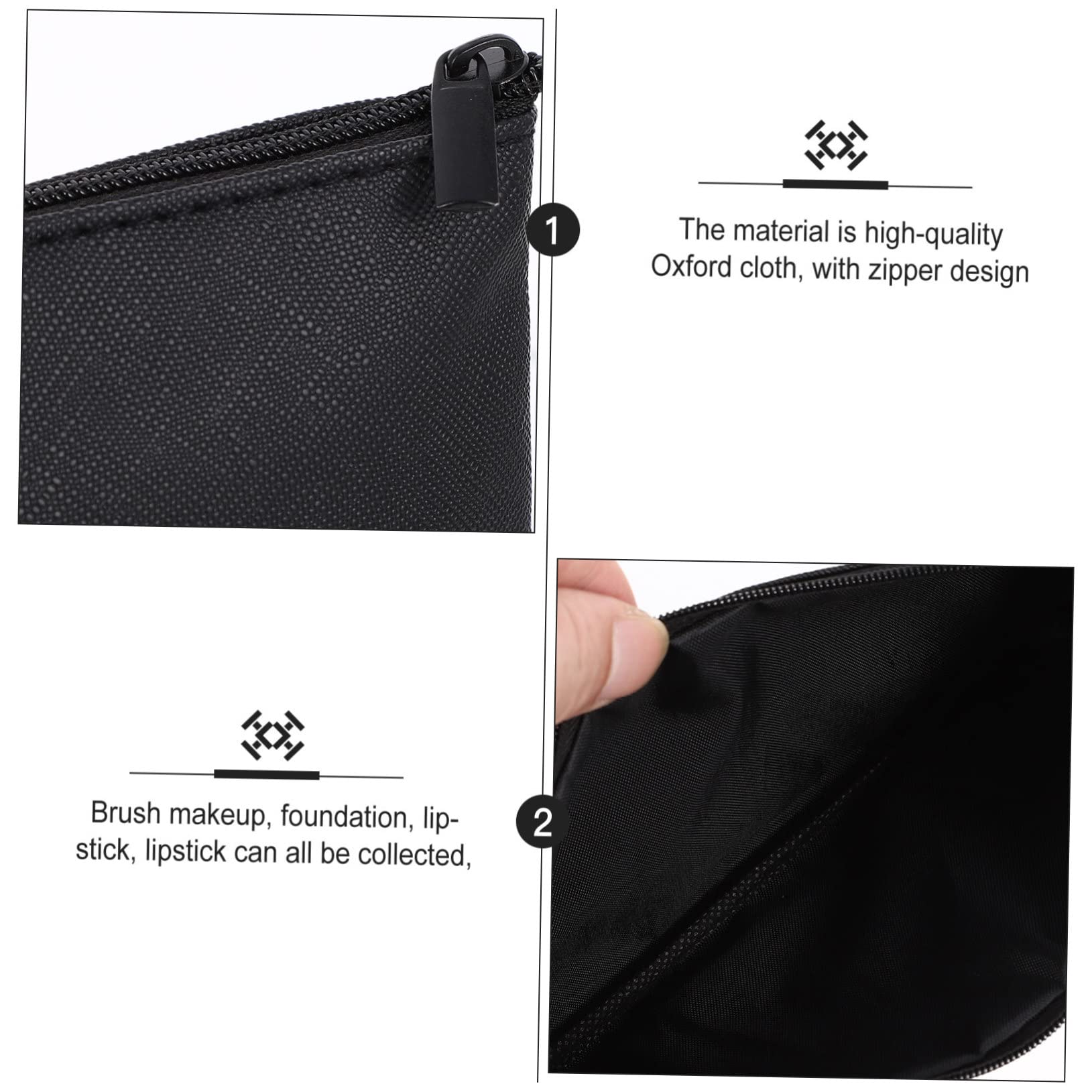 FOMIYES 6pcs Makeup Brush Storage Bag - Travel Makeup Organizer Pouch, Portable Cosmetic Bag for Brushes & Toiletries | Perfect for Travel, Gym, and Daily Use