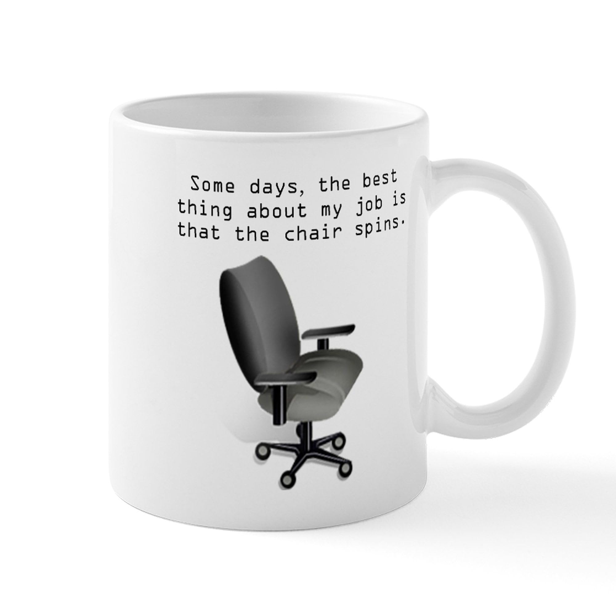 11 oz (325 ml) Ceramic Coffee Mug - Chair Spins Design by CafePress | Perfect for Office, Home, or Gift Giving