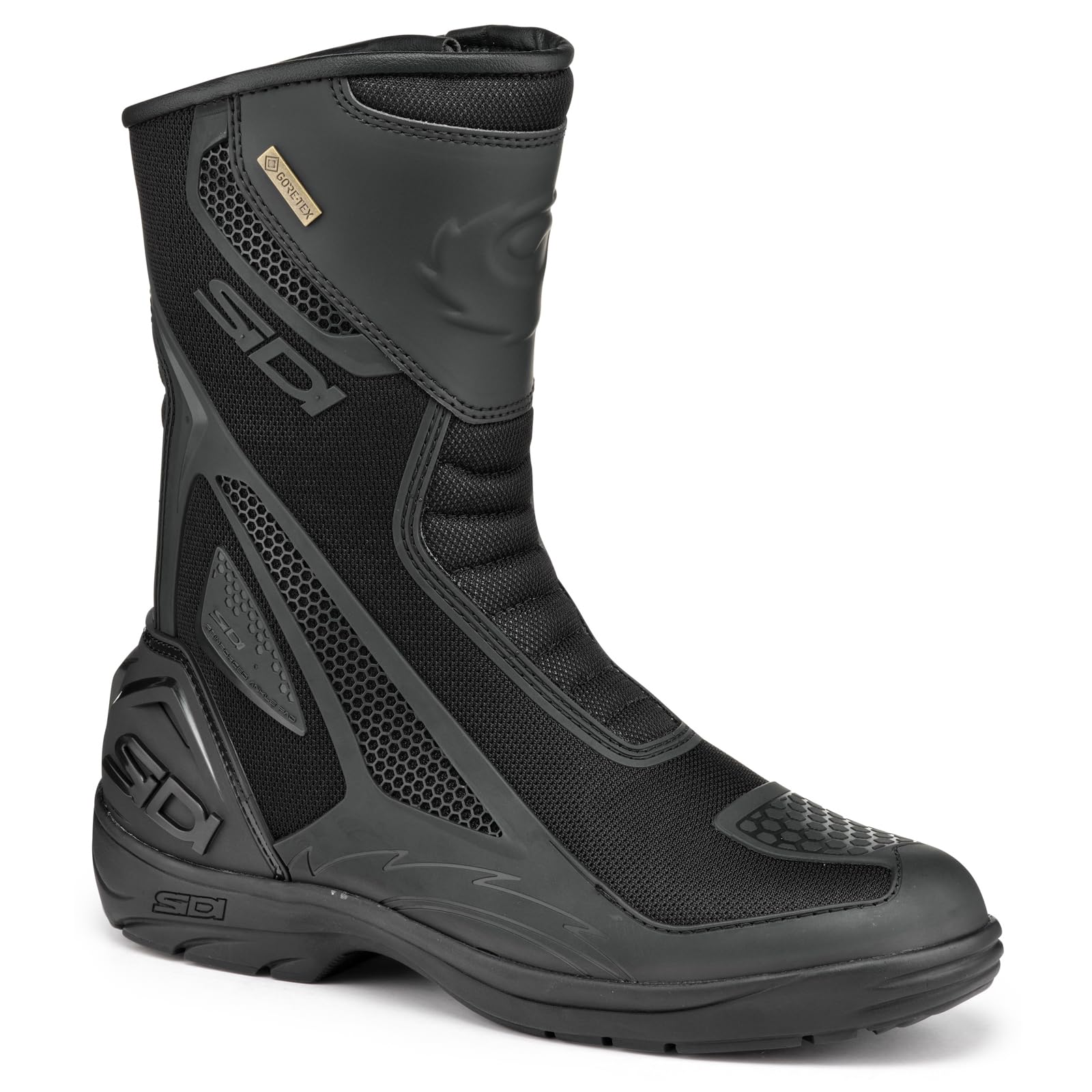 Sidi Aria Gore-Tex Motorcycle Boots for Men - Waterproof Touring & Motocross Riding Boots with Reflective Inserts - Ideal for Long-Distance Adventure Riding and Off-Road Racing