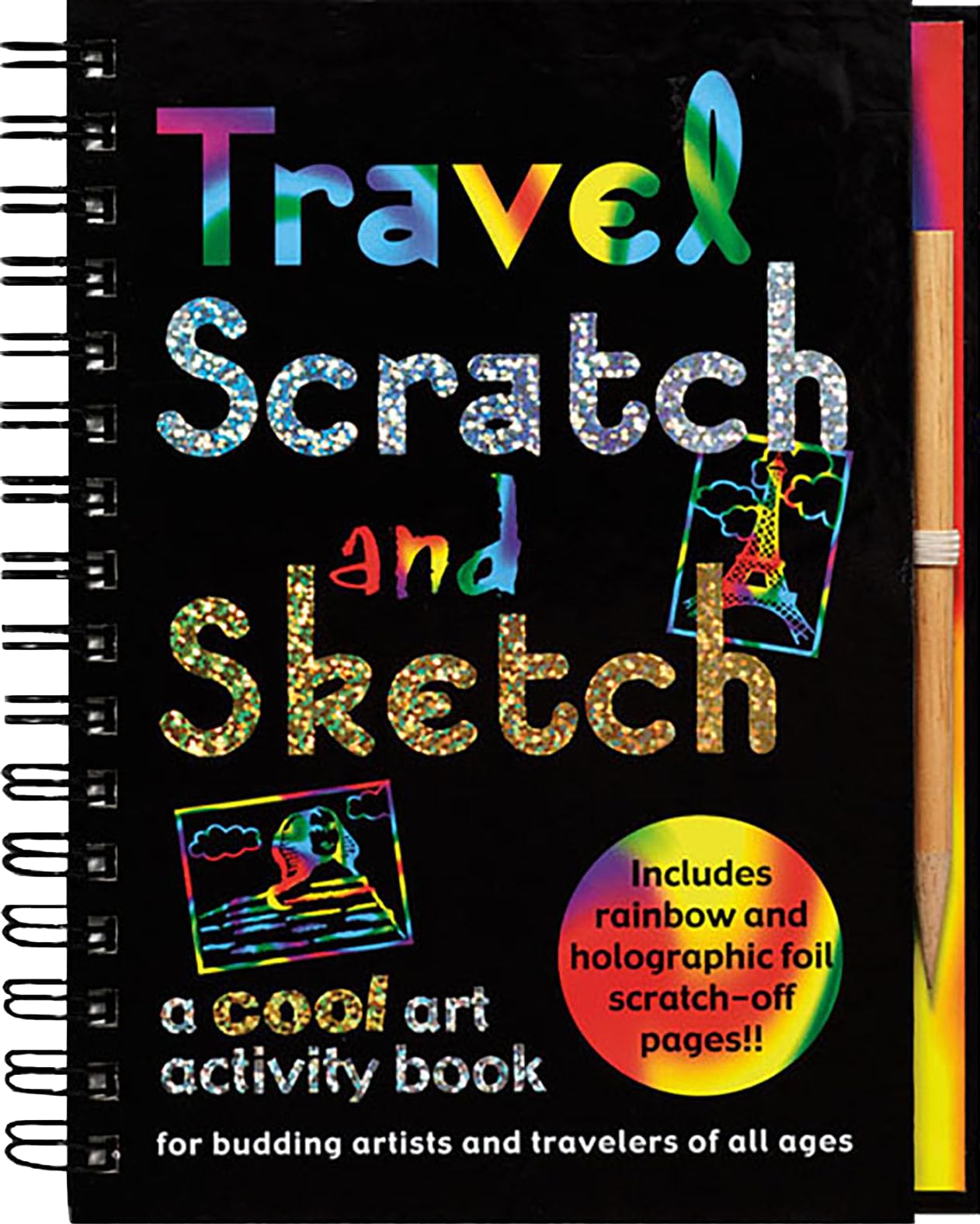 Scratch and Sketch Travel Art Activity Book - Creative Fun for Kids & Adults | Perfect for Road Trips, Airplane Entertainment & Family Vacations