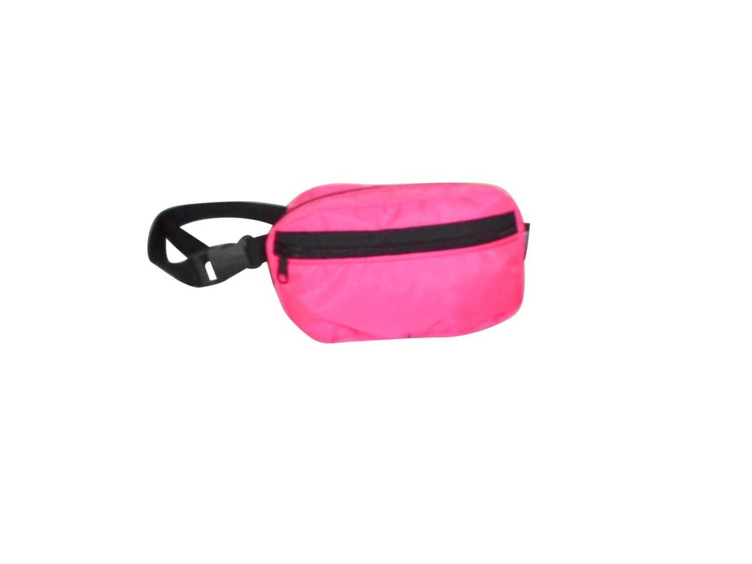 Adjustable Waist Pack Fanny Pack - Crossbody Belt Bag for Men & Women - Made in USA - Neon Pink - Perfect for Travel, Hiking & Running