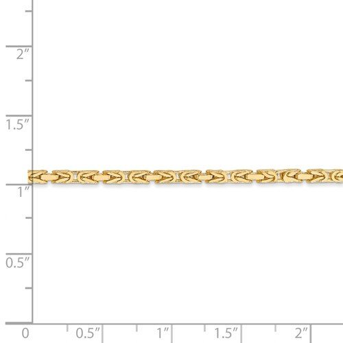 14K Solid Gold 2mm Byzantine Chain Necklace for Women - 5 Adjustable Lengths & 2 Color Options (Yellow Gold/Rose Gold) - Perfect for Layering, Gift Giving & Everyday Elegance