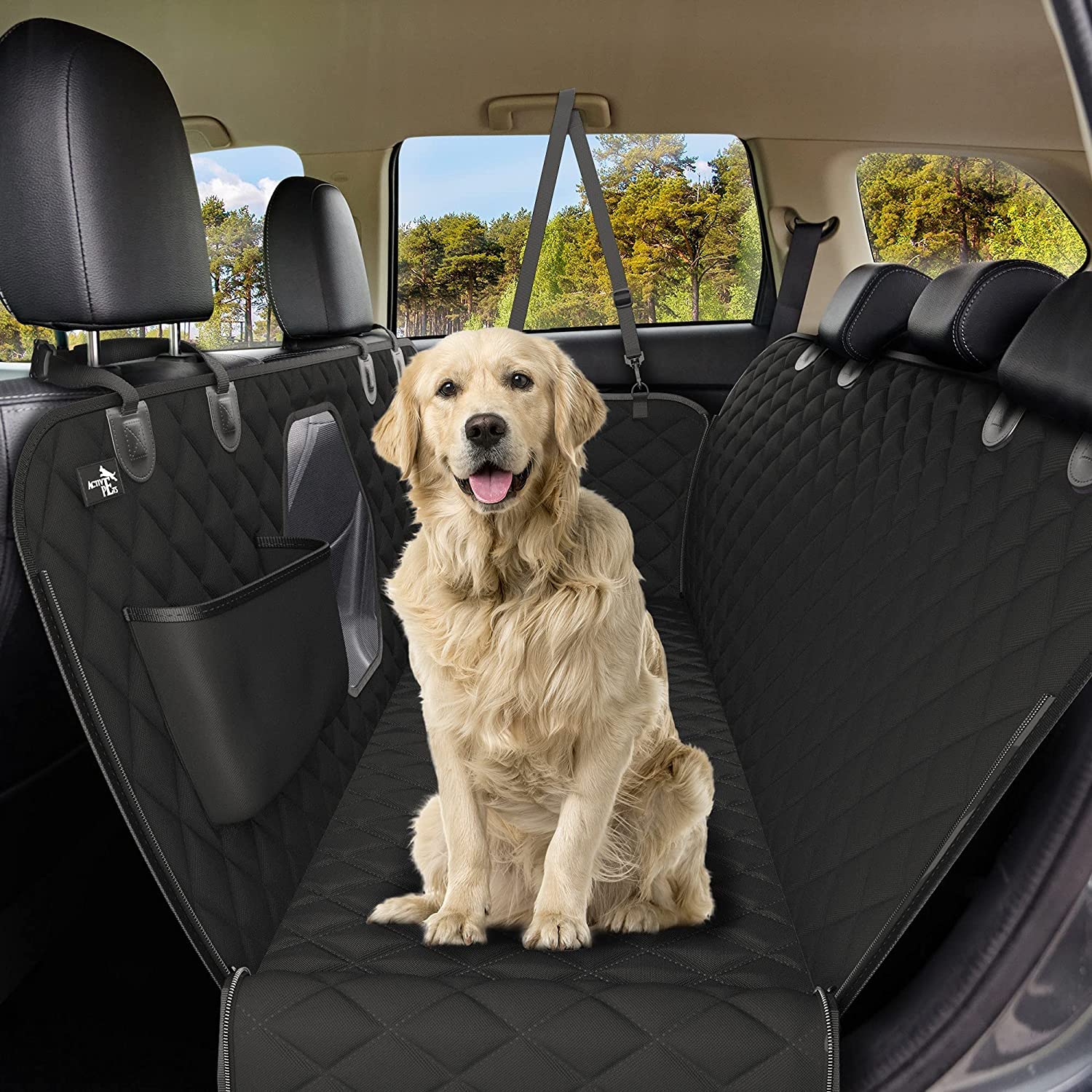100% Waterproof Dog Car Seat Cover with Mesh Window - Durable Non-Slip Pet Hammock Protects Against Dirt & Fur | Perfect for Road Trips & Daily Commutes with Your Dog
